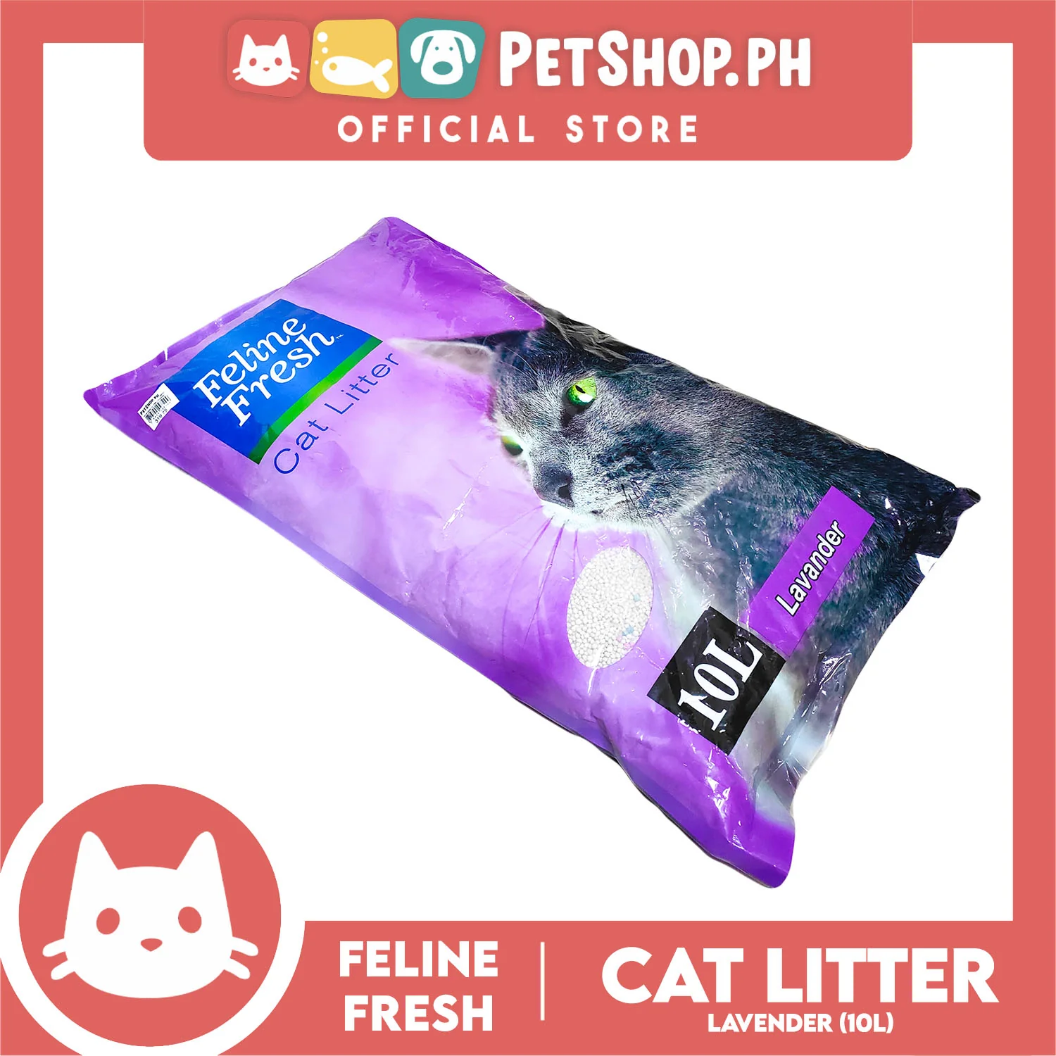 Feline Fresh Cat Litter Sand 10 Liters (Lavender Scent) 99% Dust-Free, High Absorbency, Minimal Tracking For Cats Of All Ages - Image 4