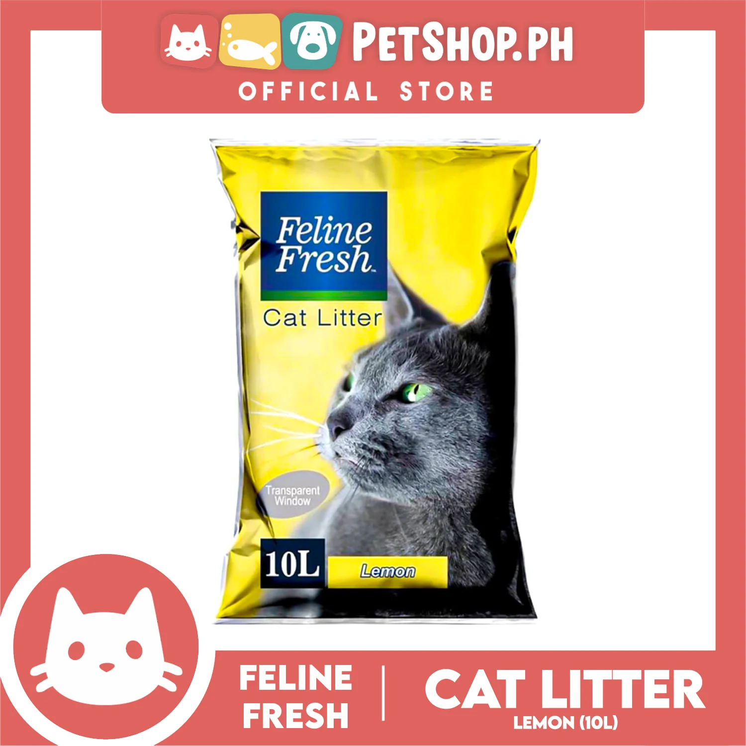 Feline Fresh Cat Litter Sand 10 Liters (Lemon Scent) 99% Dust-Free, High Absorbency, Minimal Tracking For Cats Of All Ages - Image 2