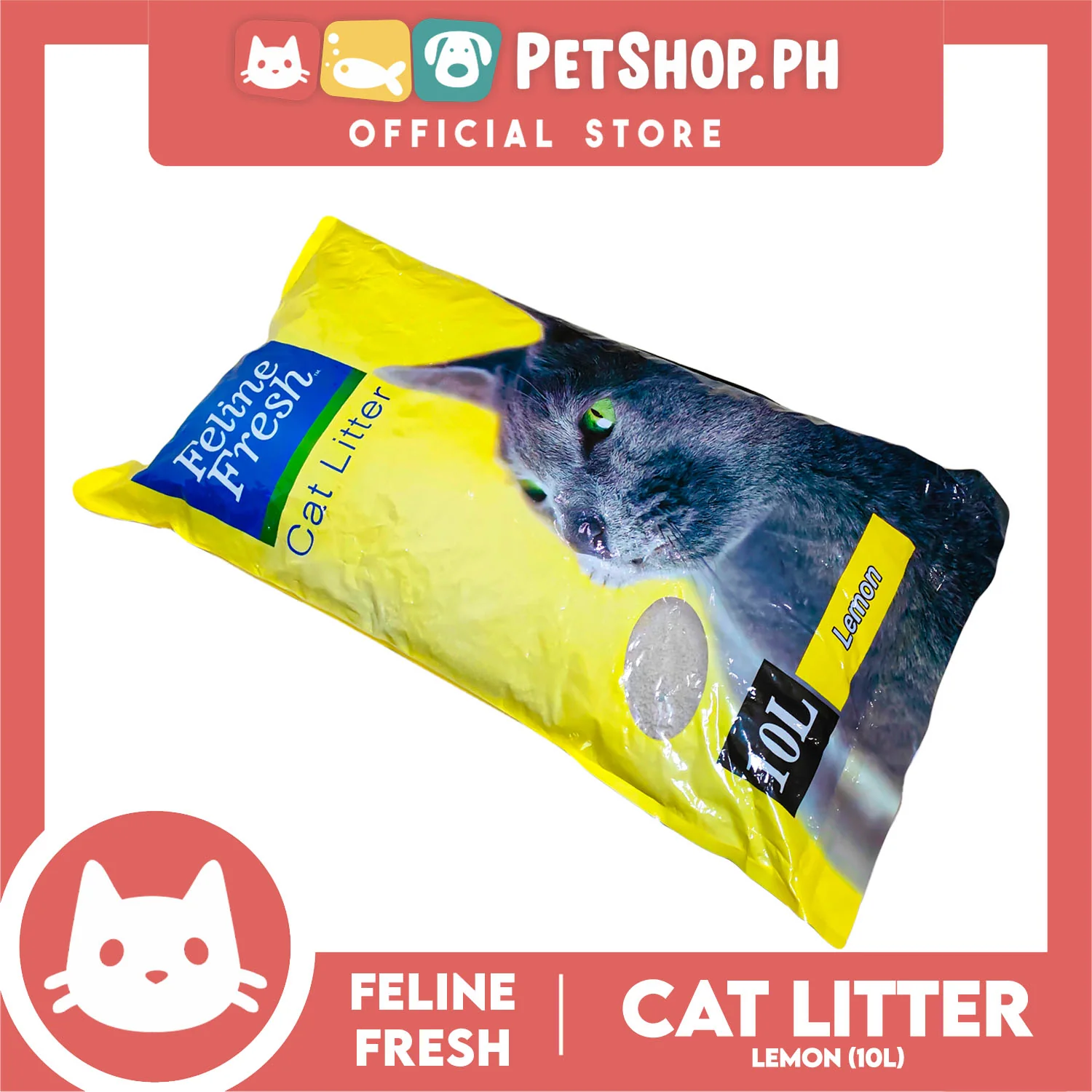 Feline Fresh Cat Litter Sand 10 Liters (Lemon Scent) 99% Dust-Free, High Absorbency, Minimal Tracking For Cats Of All Ages - Image 3