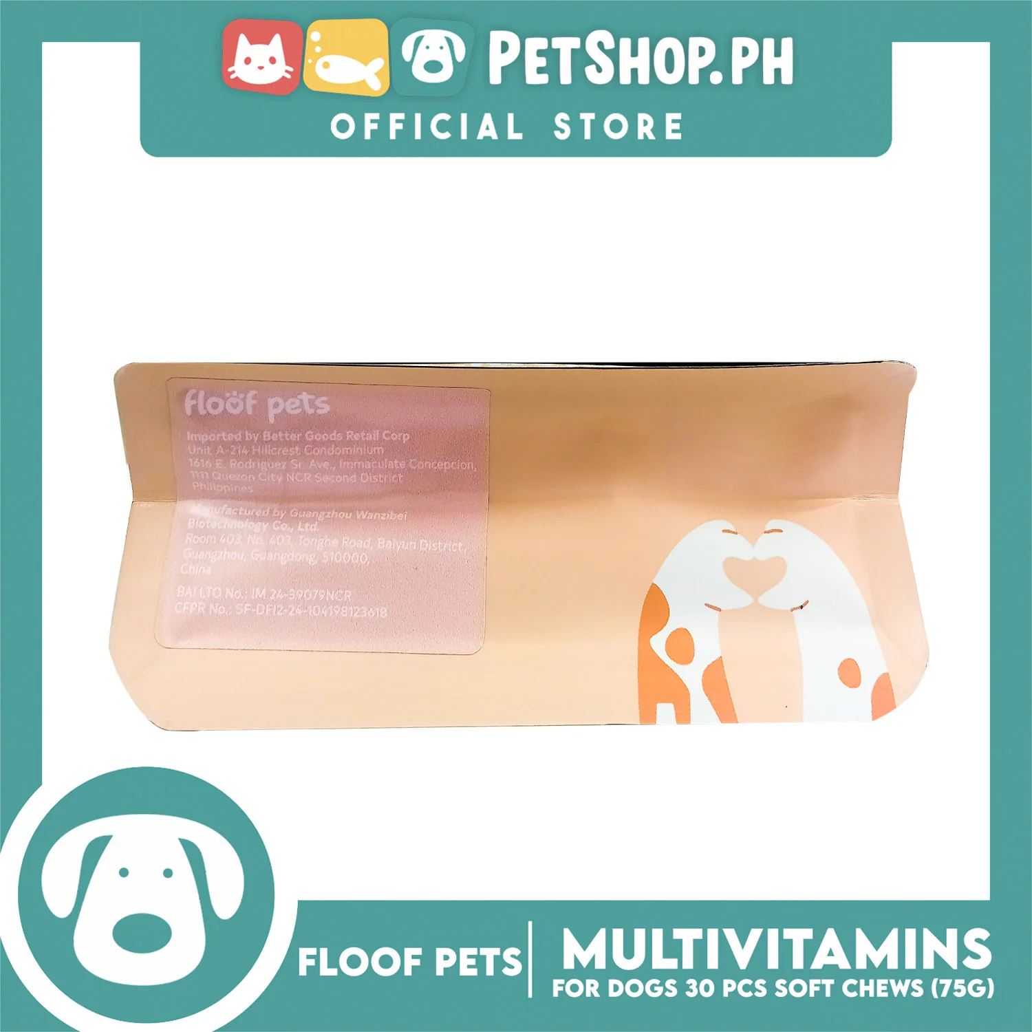 Floof Pets Dog Multivitamins All Furr One 8-in-1 Multi-Benefit Treat for All Ages 75g - Image 3