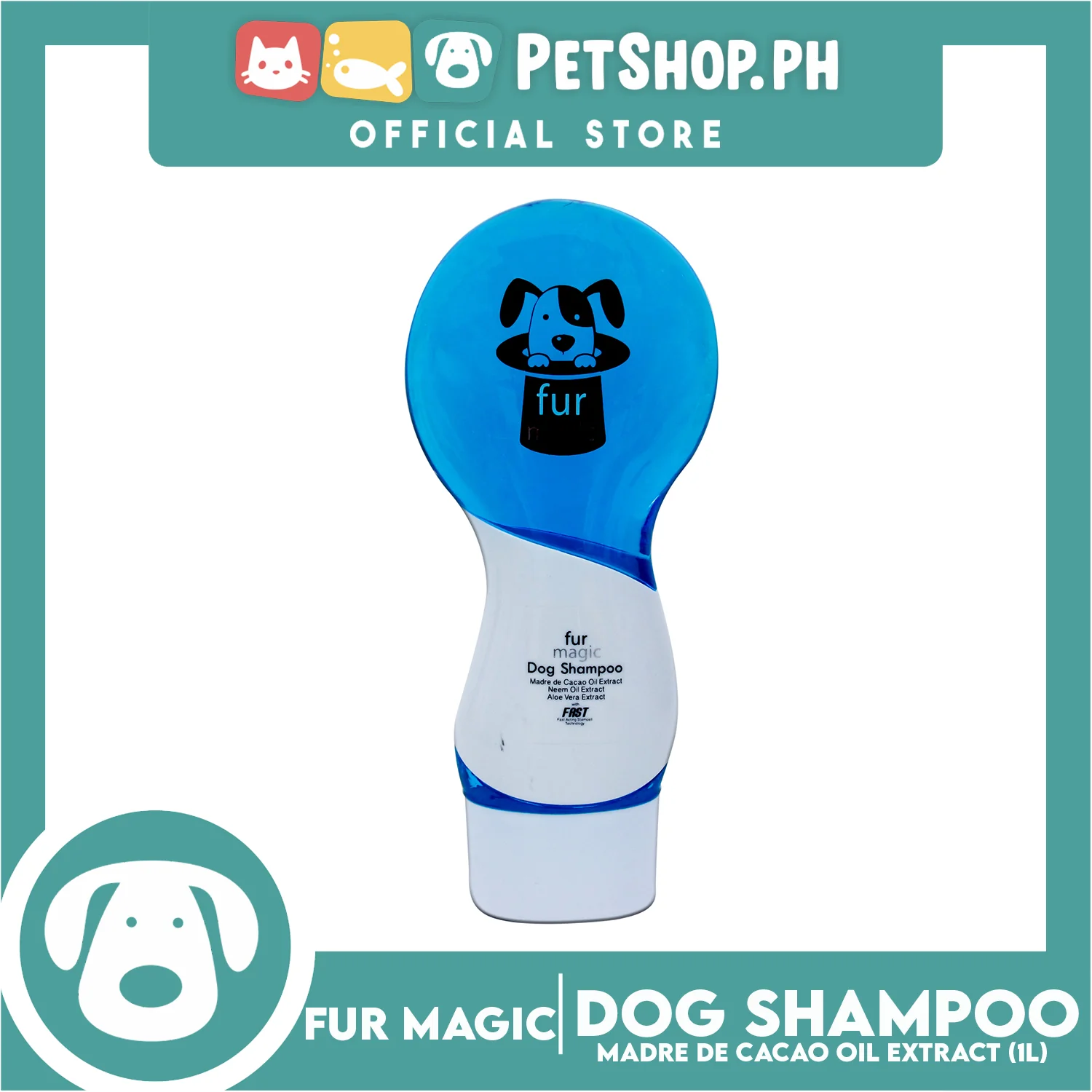 Fur magic with Fast Acting Stemcell Technology (Blue) 1000ml Dog Shampoo - Image 2