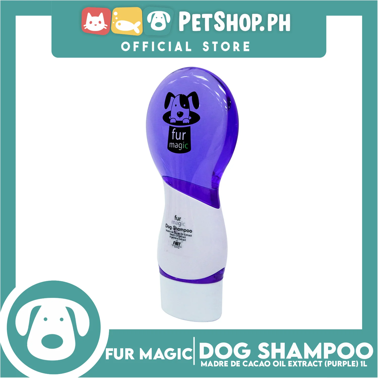 Fur magic with Fast Acting Stemcell Technology (Violet) 1000ml Dog Shampoo - Image 2
