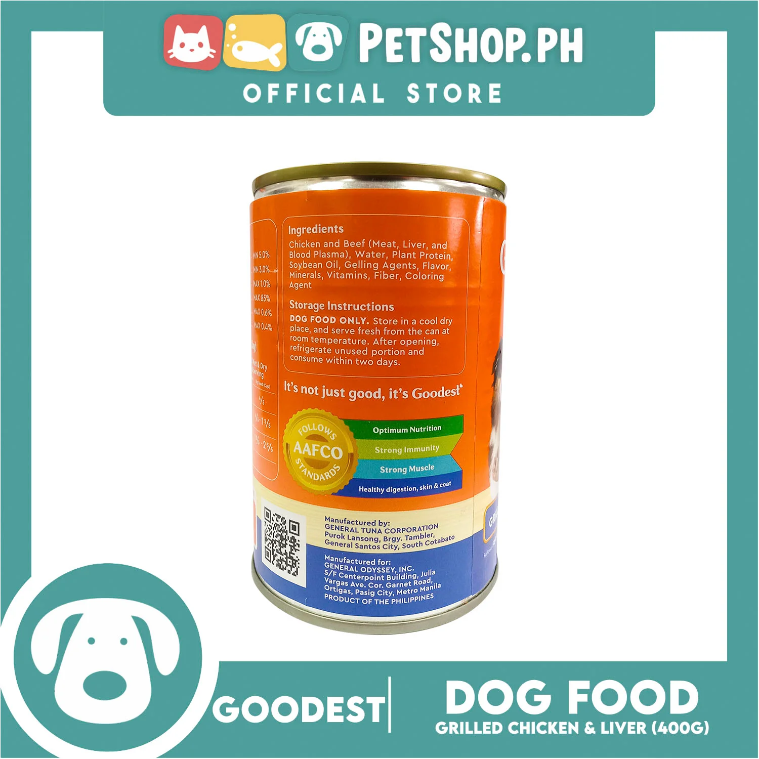 Goodest Chunks in Gravy (Grilled Chicken and Liver) Canned Dog Wet Food 400 grams - Image 2
