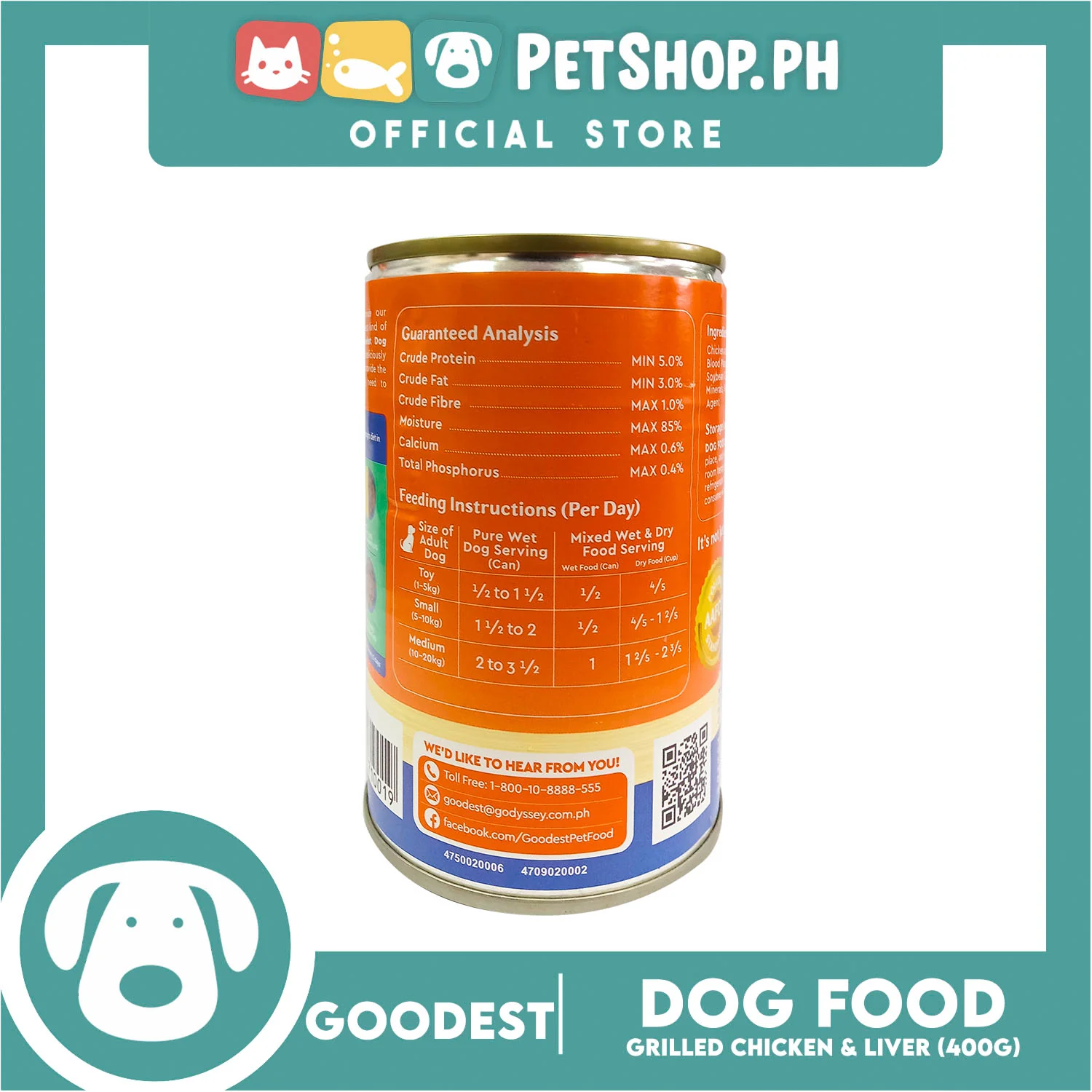 Goodest Chunks in Gravy (Grilled Chicken and Liver) Canned Dog Wet Food 400 grams - Image 4