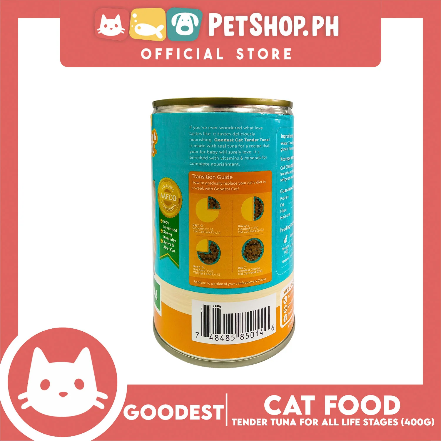 Goodest Pate (Tender Tuna) Cat Wet Food 400 grams - Image 3