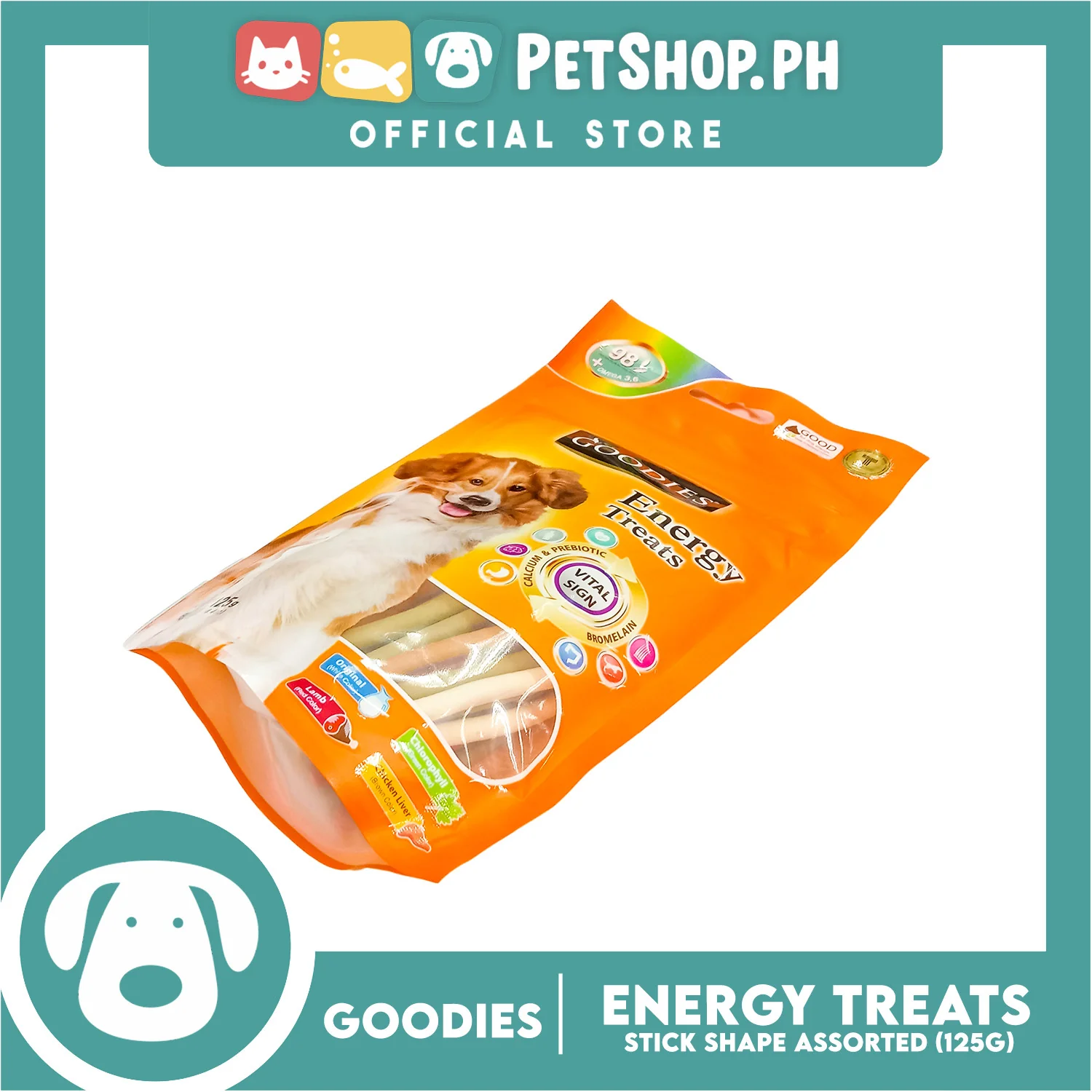Goodies Dog Energy Treats (Stick Shape) 125g - Image 3