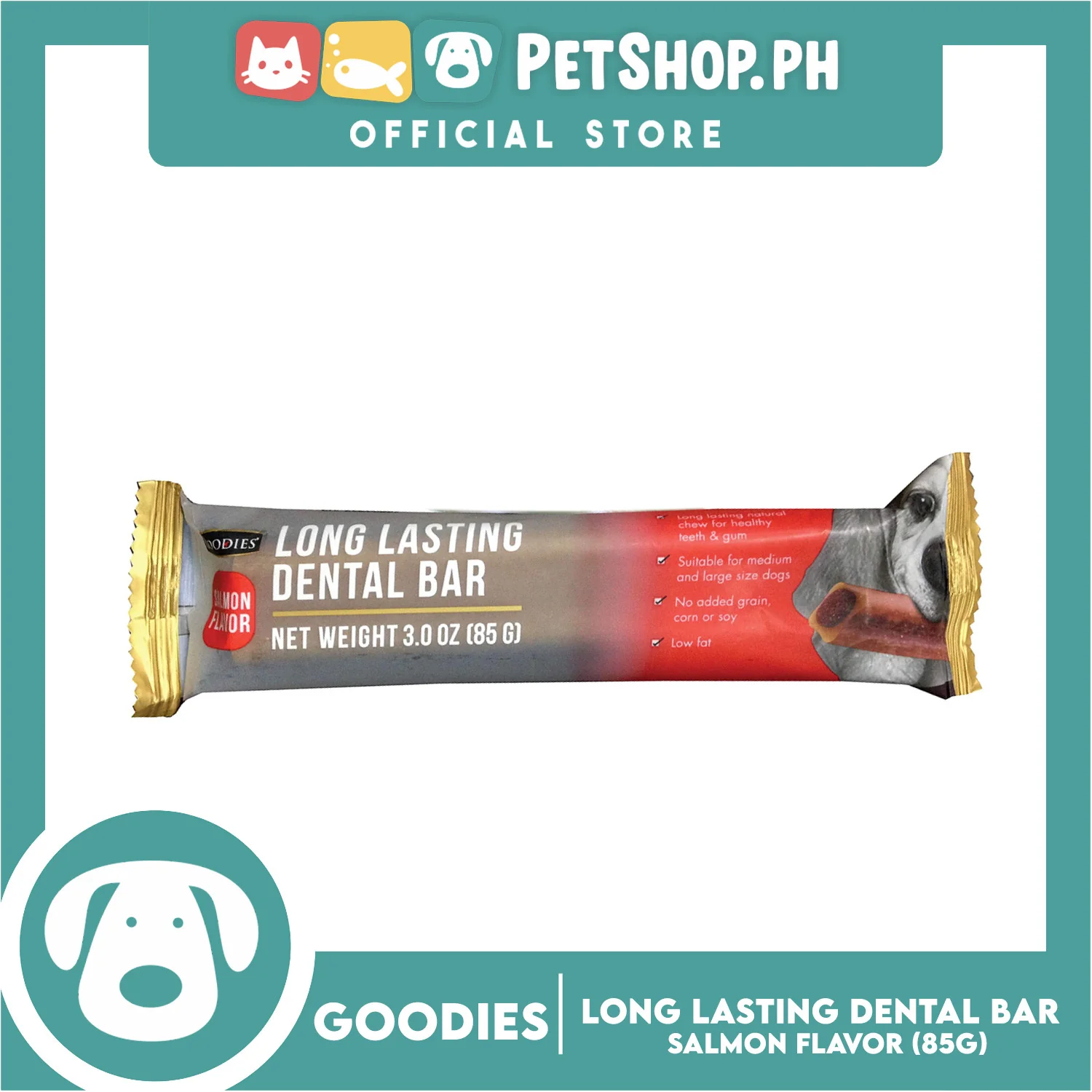 Goodies Long Lasting Dental Bar Dog Treats (Salmon Flavor) 85g - Image 3
