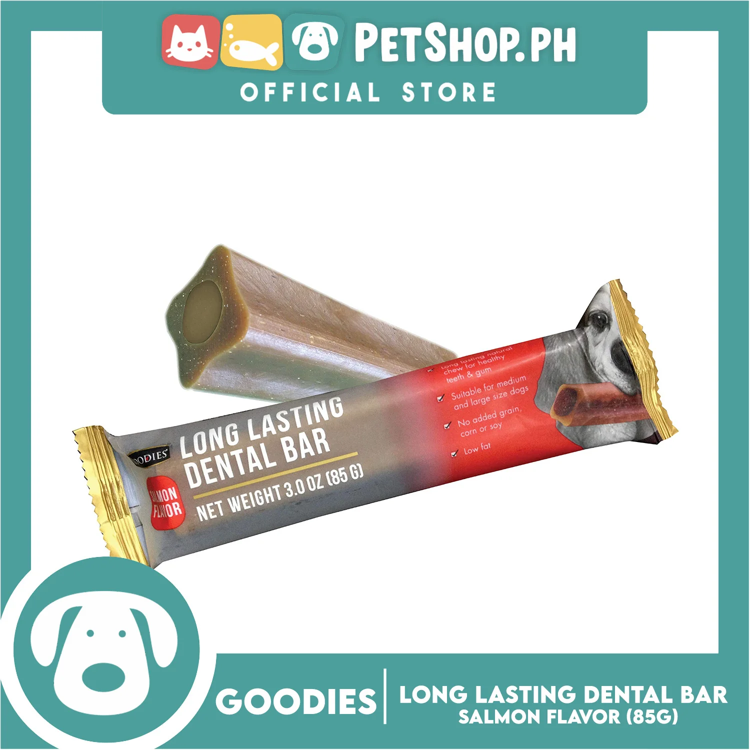 Goodies Long Lasting Dental Bar Dog Treats (Salmon Flavor) 85g - Image 4