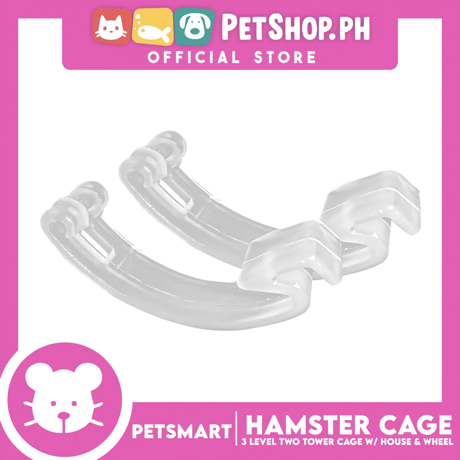 Hamster Cage (M025) 3 Level Two Tower Cage with House and Wheel 45cm x 28cm x 50cm - Image 7