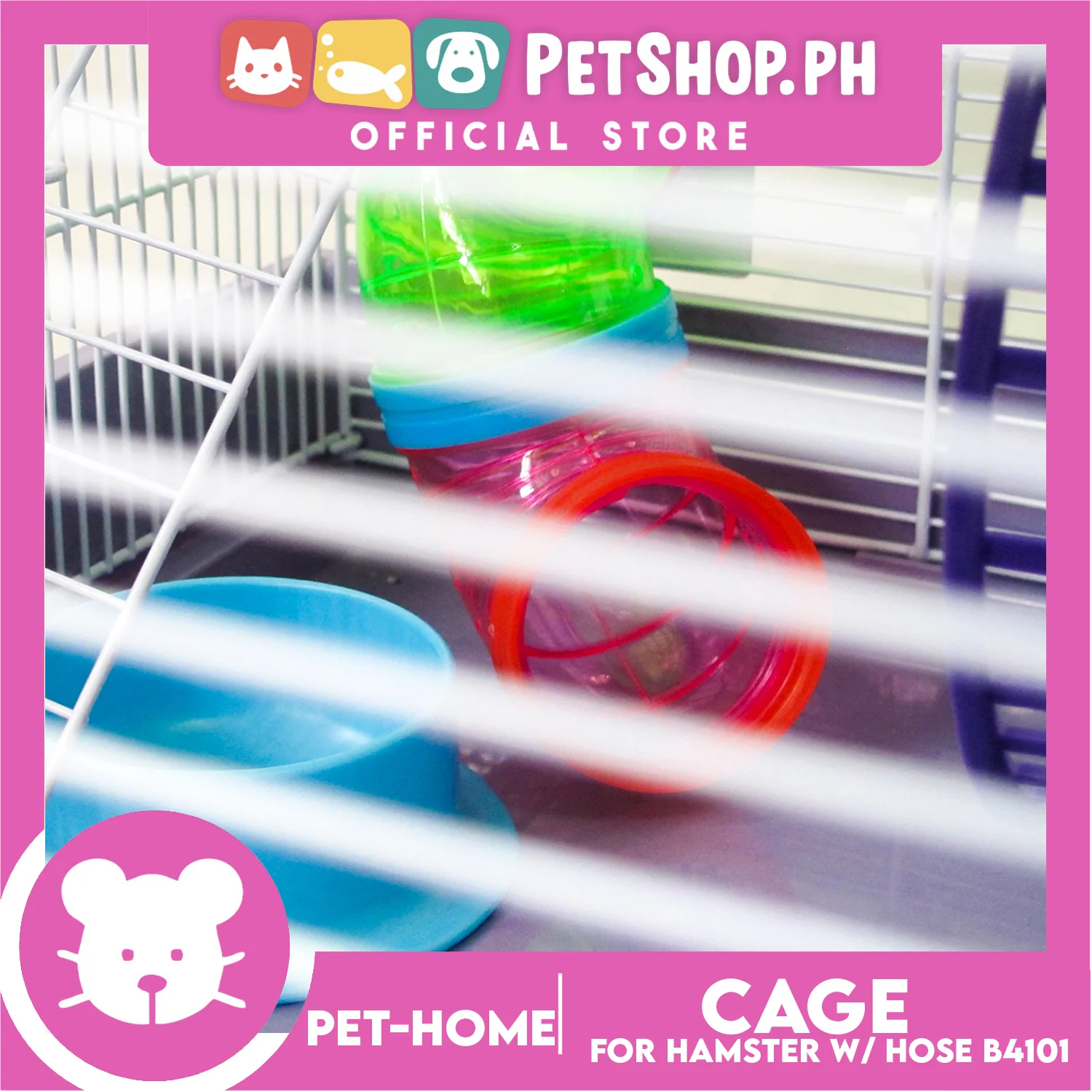 Hamster Cage With Hose (B4101) Hamster Cage, Hamster Accessories, Hamster House - Image 4