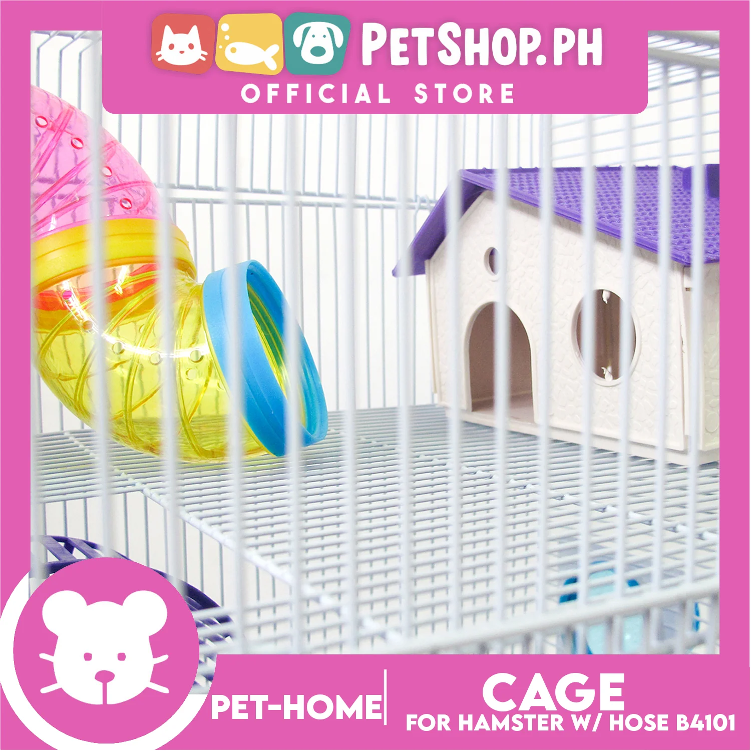 Hamster Cage With Hose (B4101) Hamster Cage, Hamster Accessories, Hamster House - Image 5