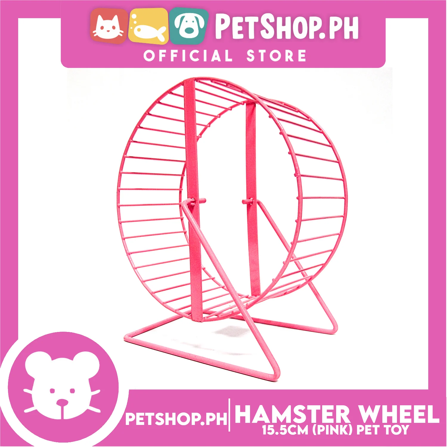 Hamster Wheel Pink 15.5cm - Image 3