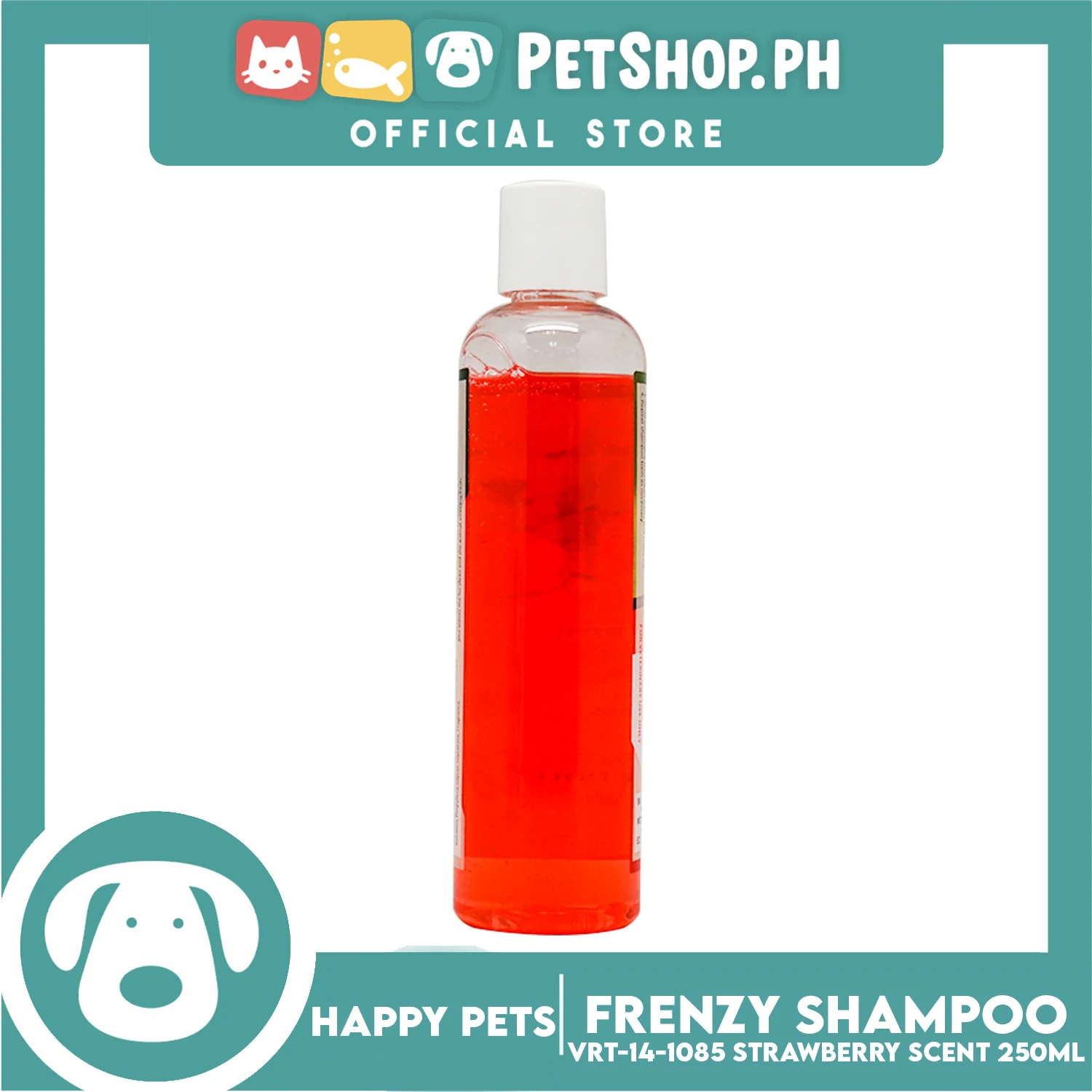 Happy Pets Frenzy Shampoo Strawberry Scent 250ml VRT-15-1085 Dog Shampoo - Image 2