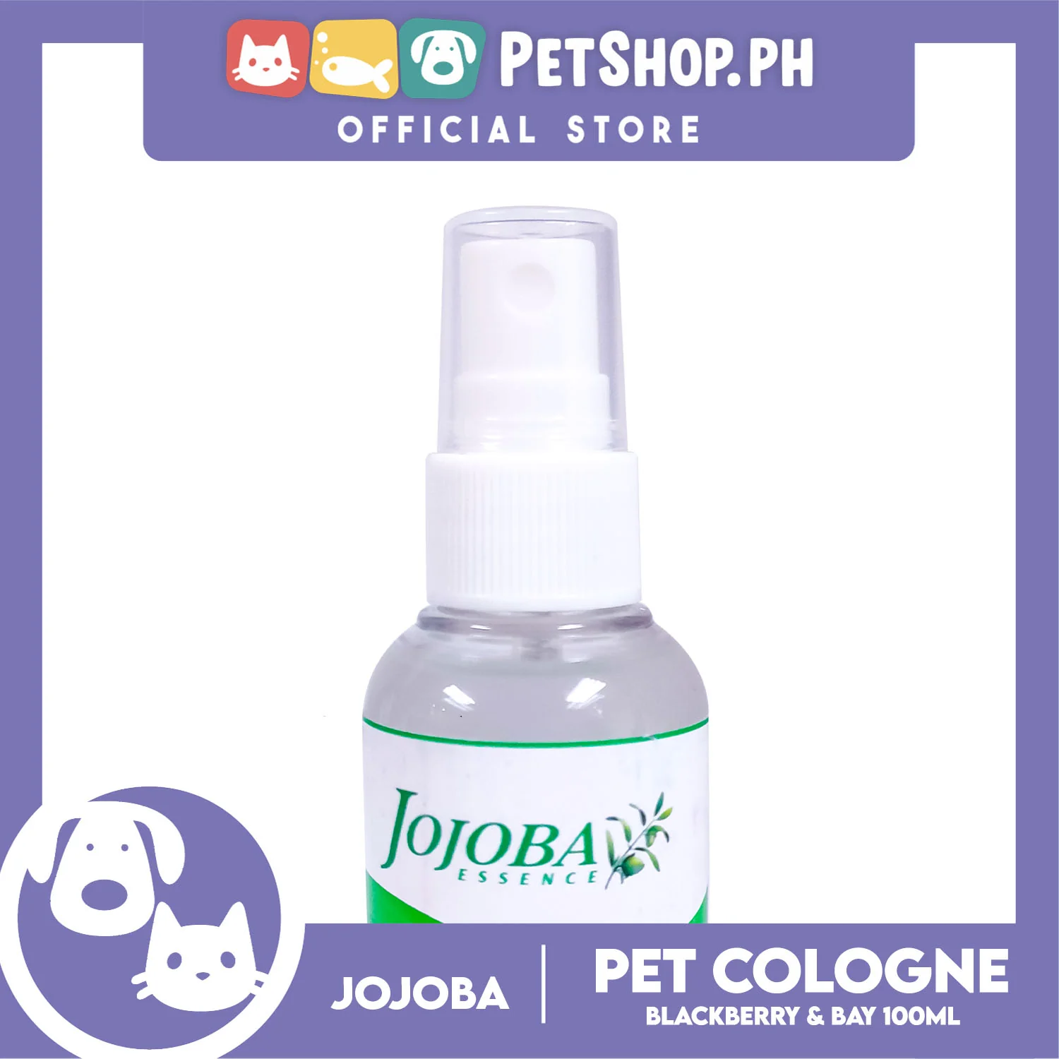 Jojoba Essence Pet Cologne Spray 100ml (Blackberry And Bay Scent) - Image 3