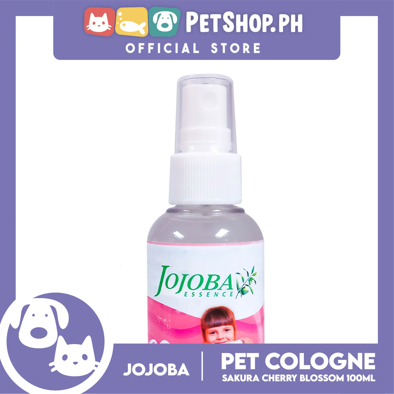 Jojoba Essence Pet Cologne Spray 100ml (Sakura Cherry Blossom Scent) Organic, Hypo Allergenic, Long Lasting Scent, Pet Cologne For Cats And Dogs - Image 2