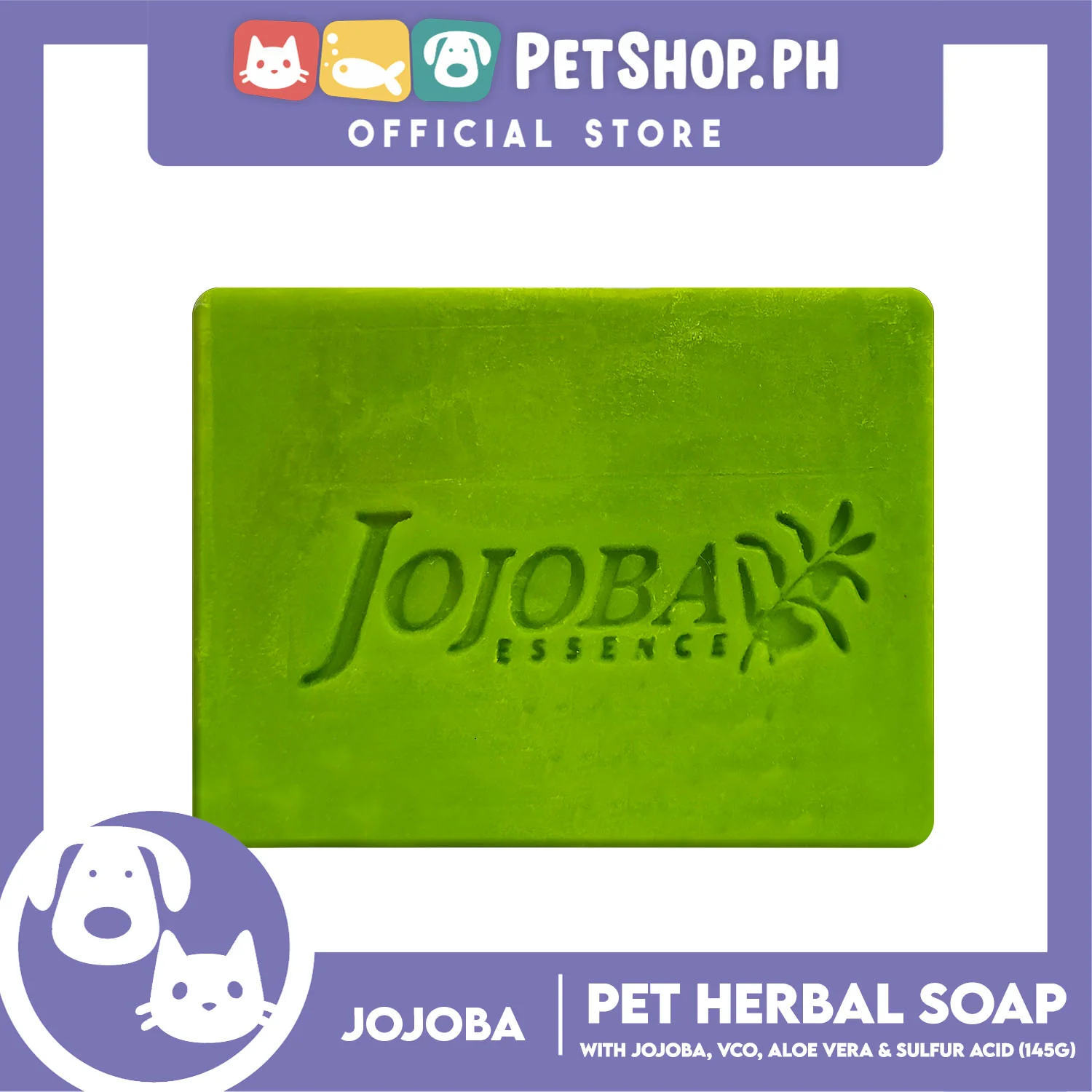 Jojoba Essence Pet Herbal Soap 145g For All Dogs And Cats - Image 2