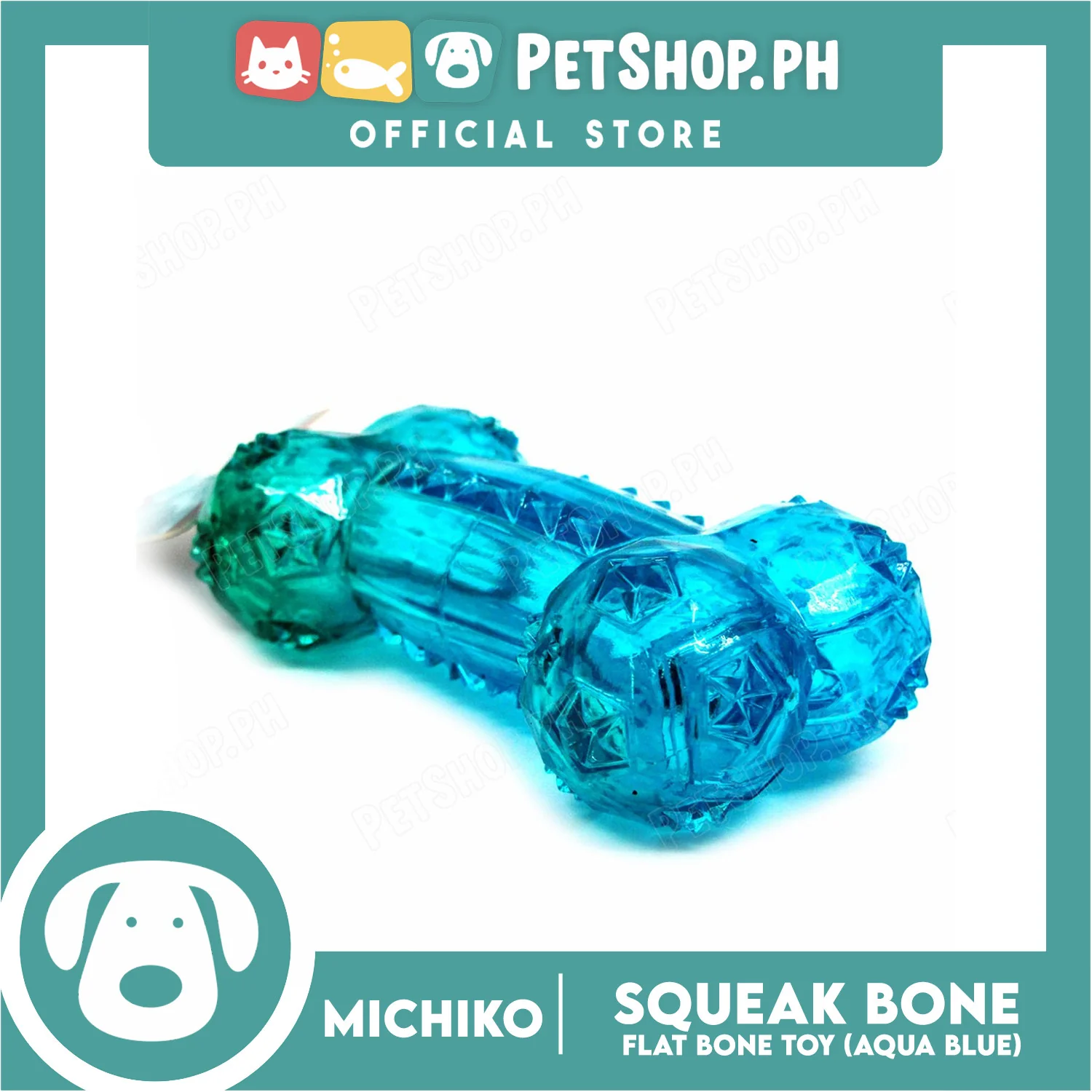 Michiko Flat Bone Aqua Blue - Image 2