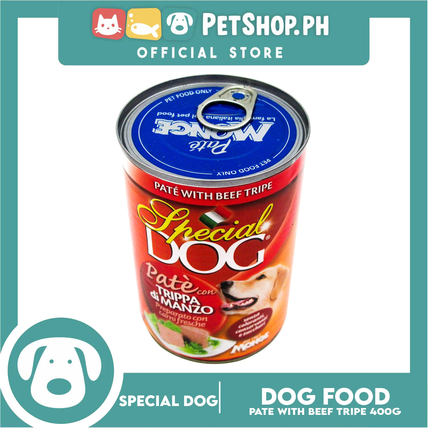 Monge Special Dog Pate 400g (Pate With Beef Tripe) Dog Wet Food, Dog Canned Food - Image 3