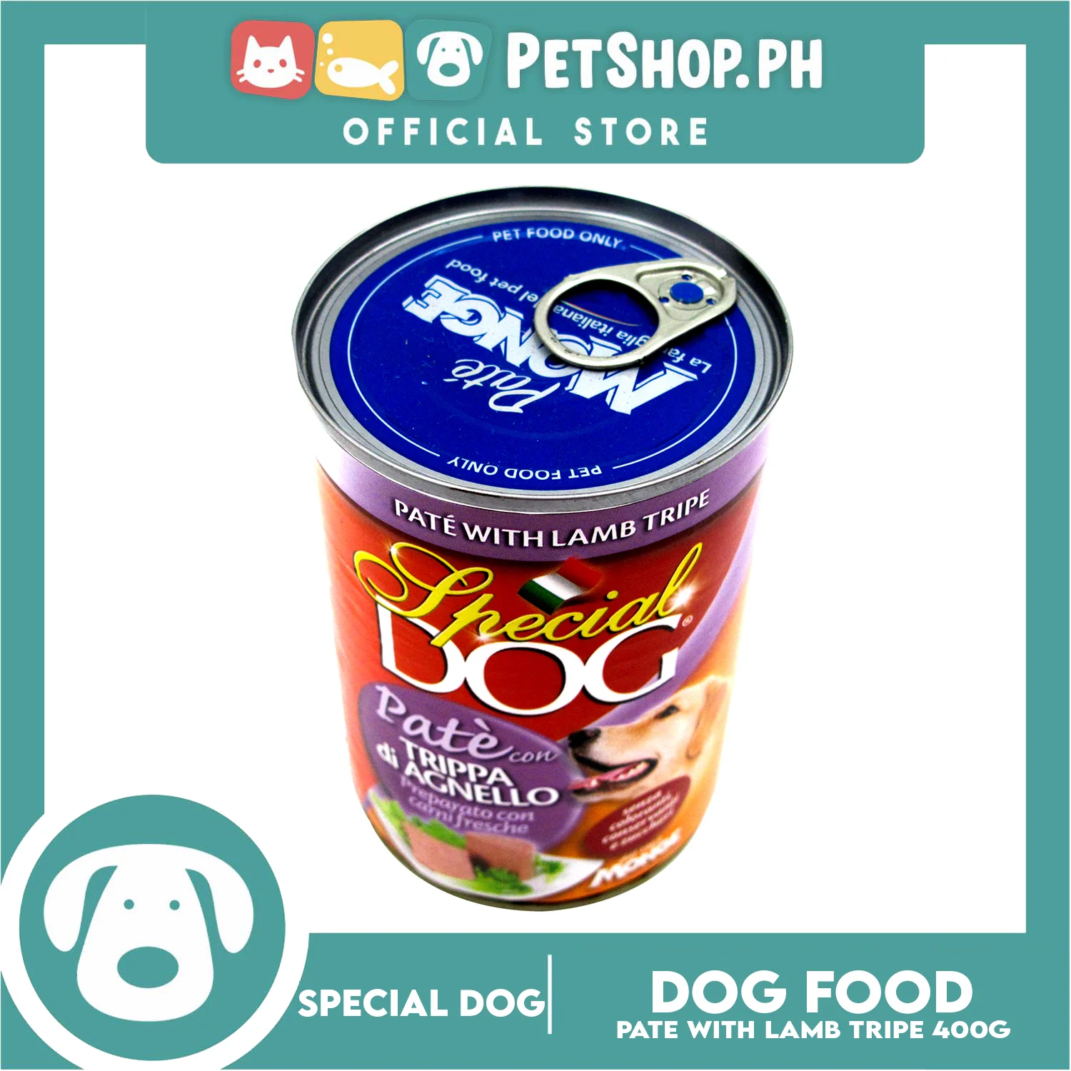 Monge Special Dog Pate 400g (Pate With Lamb Tripe) Dog Wet Food, Dog Canned Food - Image 3
