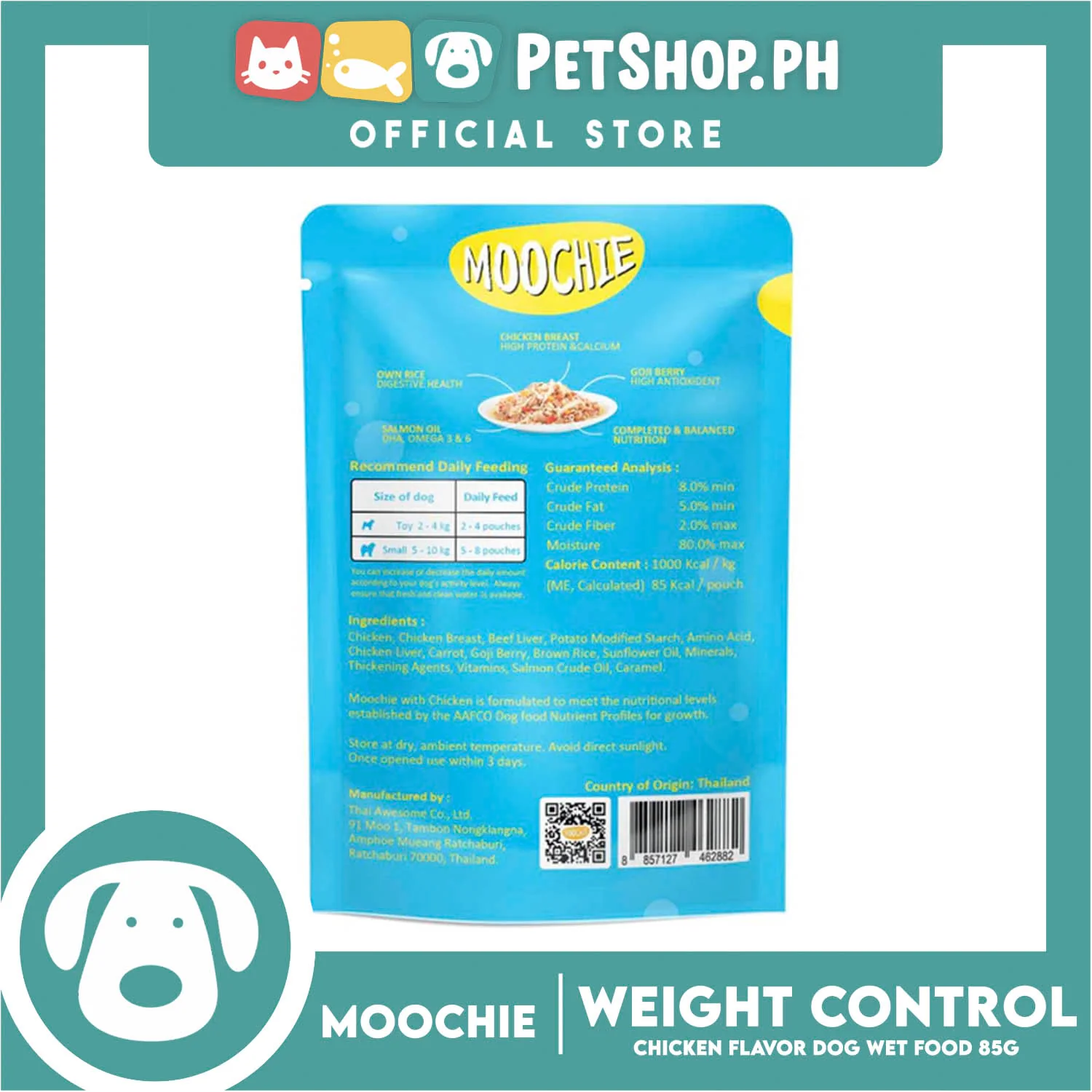 Moochie Healthy Growth Puppy Dog Wet Food (Chicken) 85g - Image 2