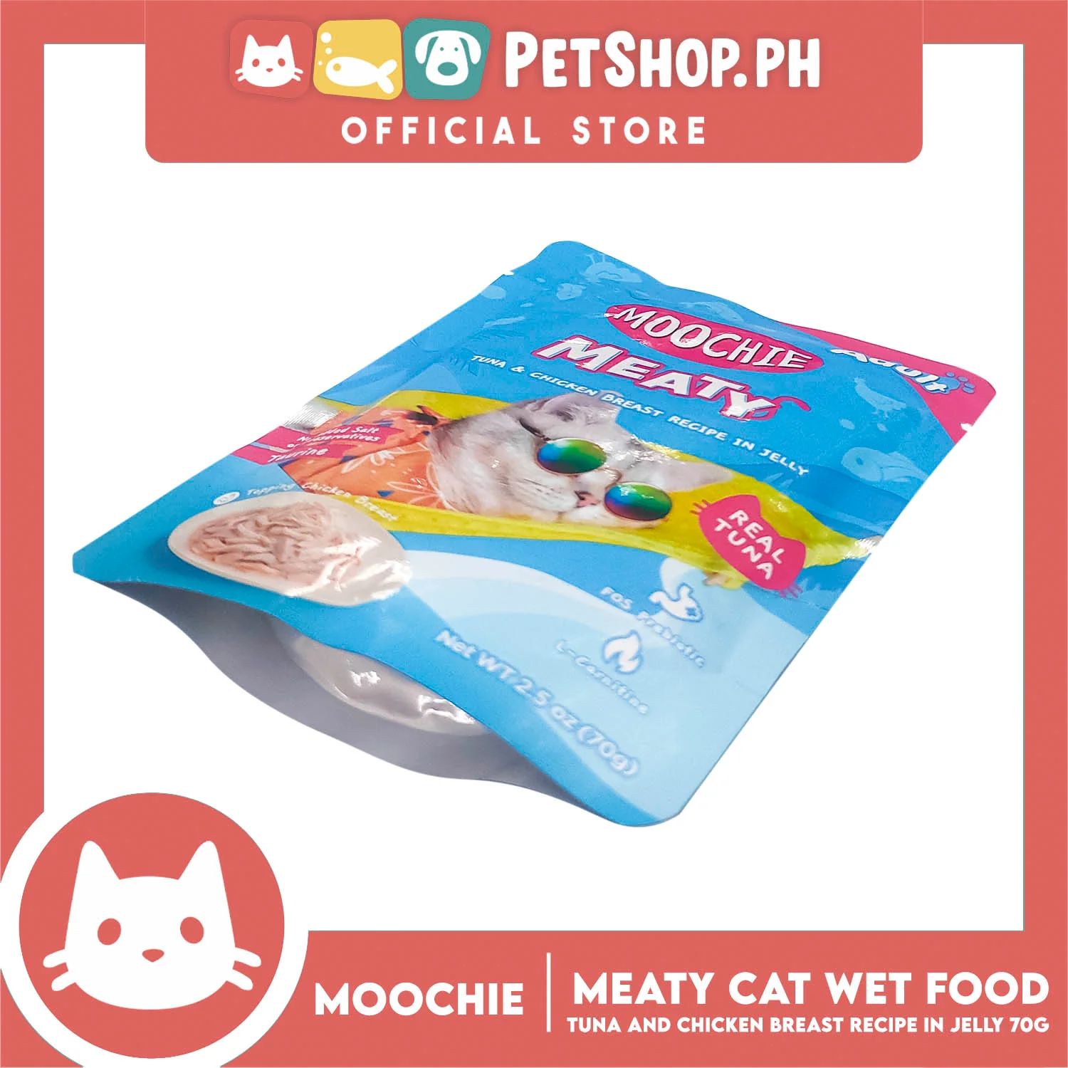 Moochie Meaty Tuna and Chicken Breast Recipe in Jelly 70g - Image 2