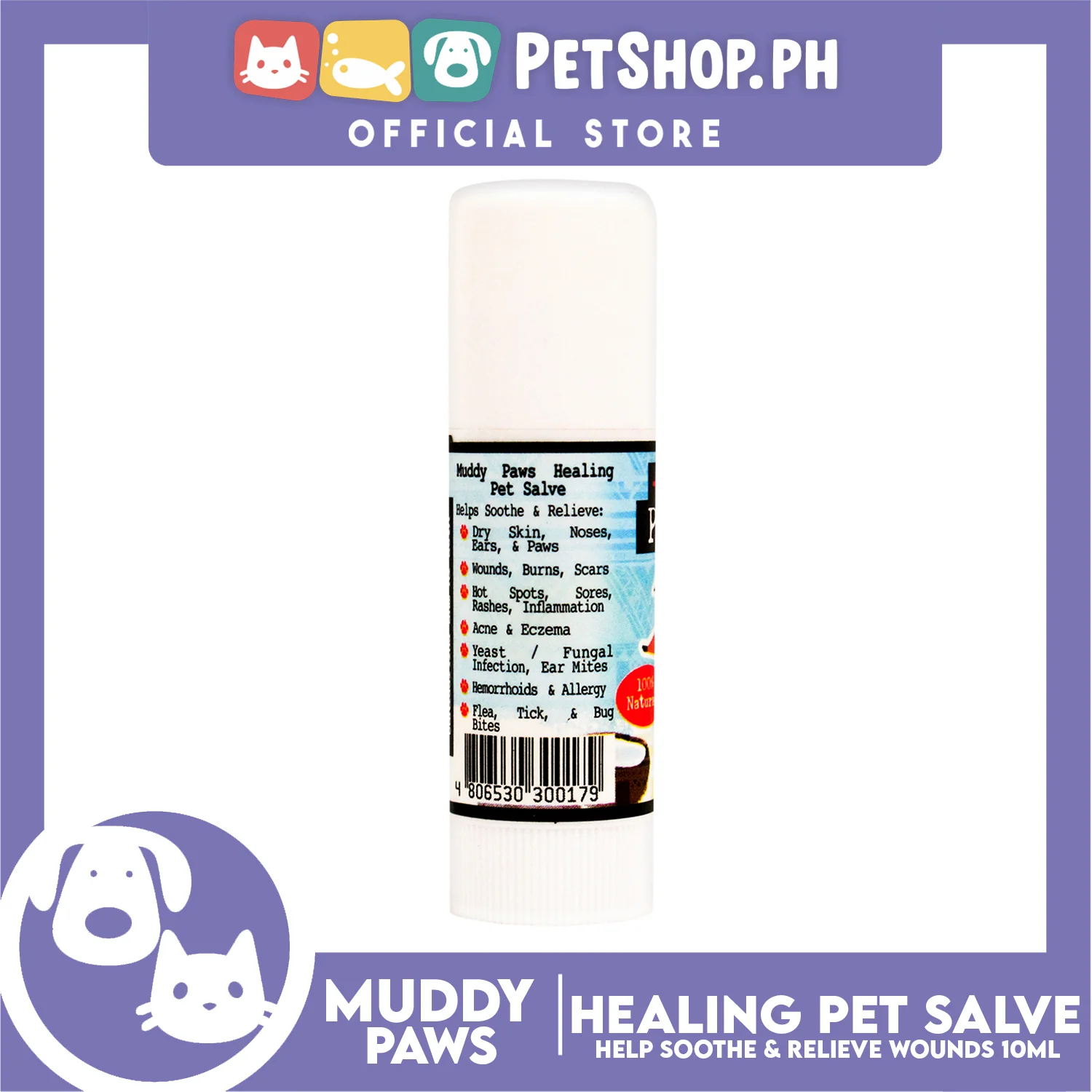 Muddy Paws Healing Pet Salve 10ml Pets Body Care - Image 3