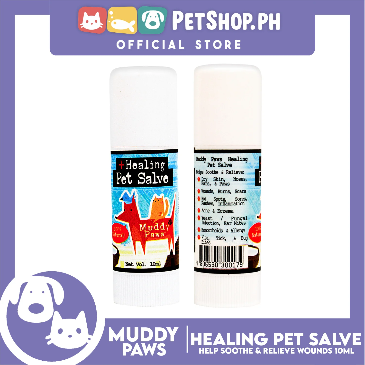 Muddy Paws Healing Pet Salve 10ml Pets Body Care - Image 5