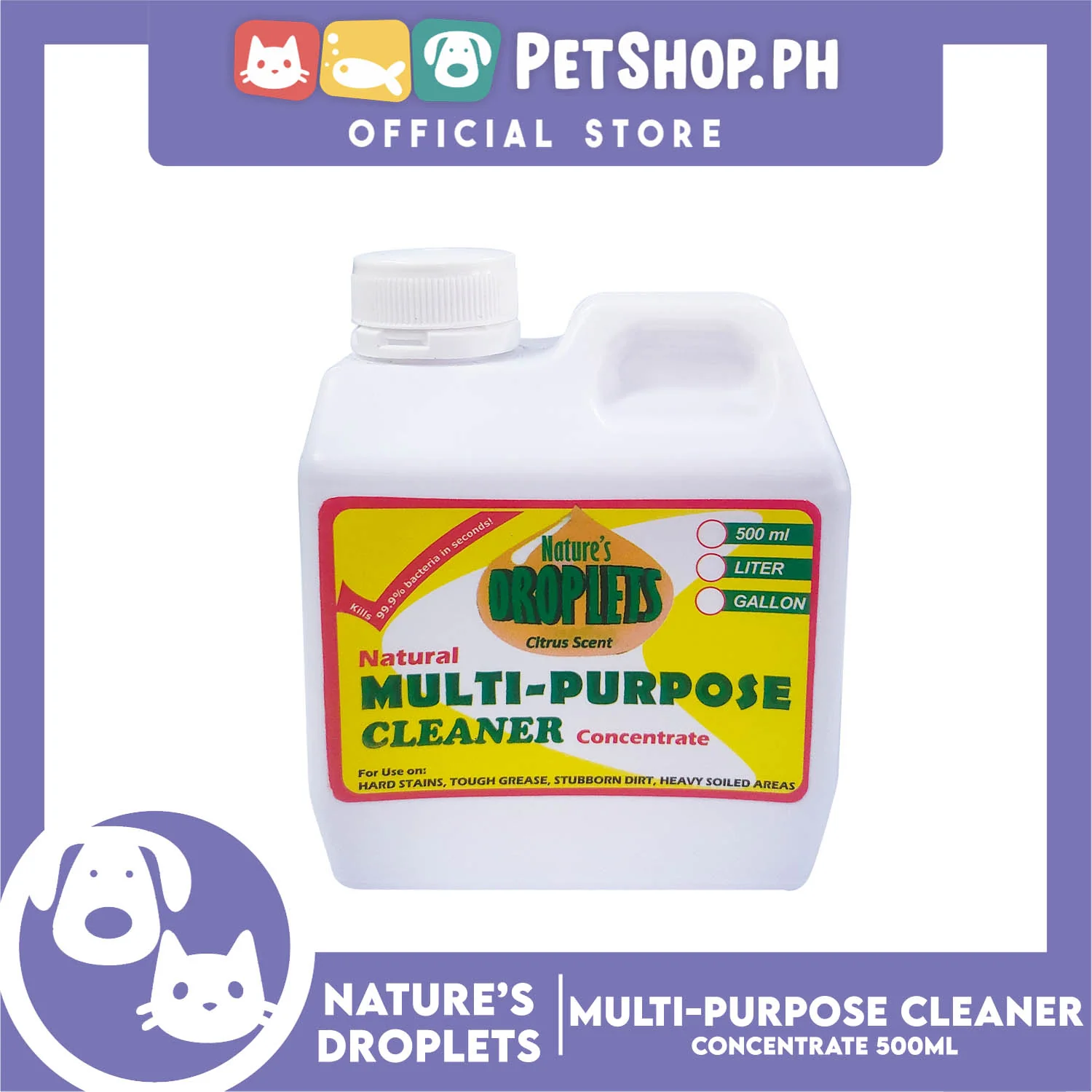 Nature's Droplets Multipurpose Cleaner Concentrate 500ml - Image 3