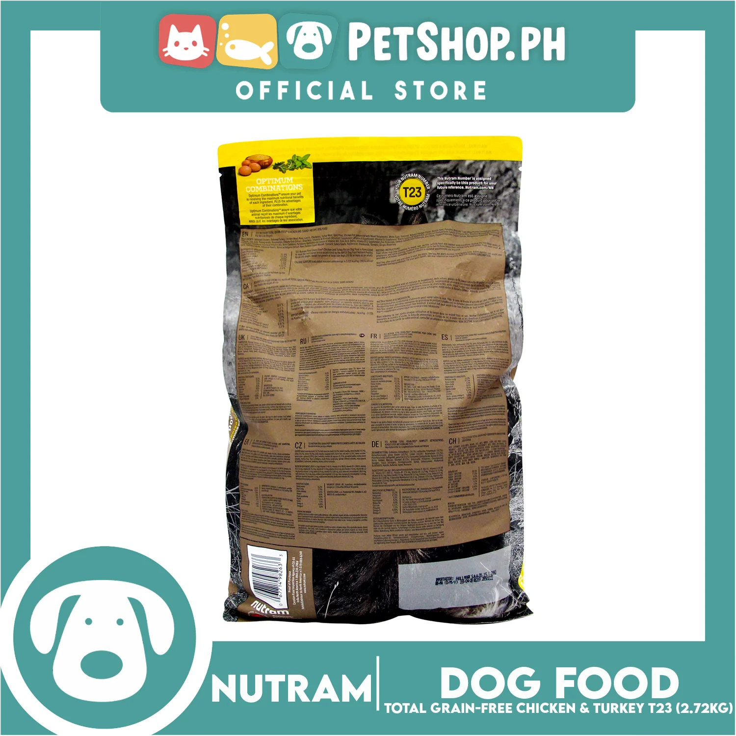Nutram T23 Total Grain-Free Chicken and Turkey Recipe Dog Food - Image 6