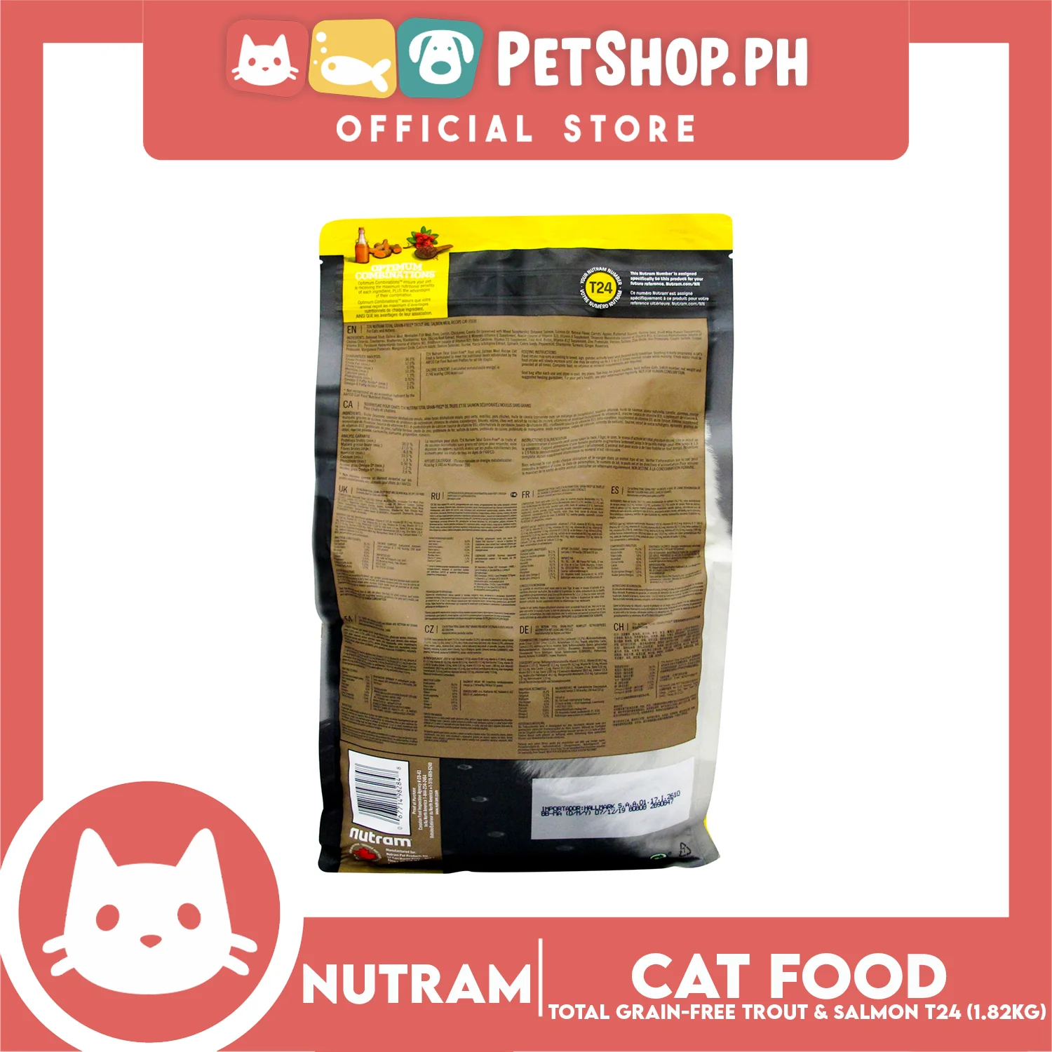 Nutram T24 Total Grain-Free Trout and Salmon Meal Recipe Cat Food - Image 5