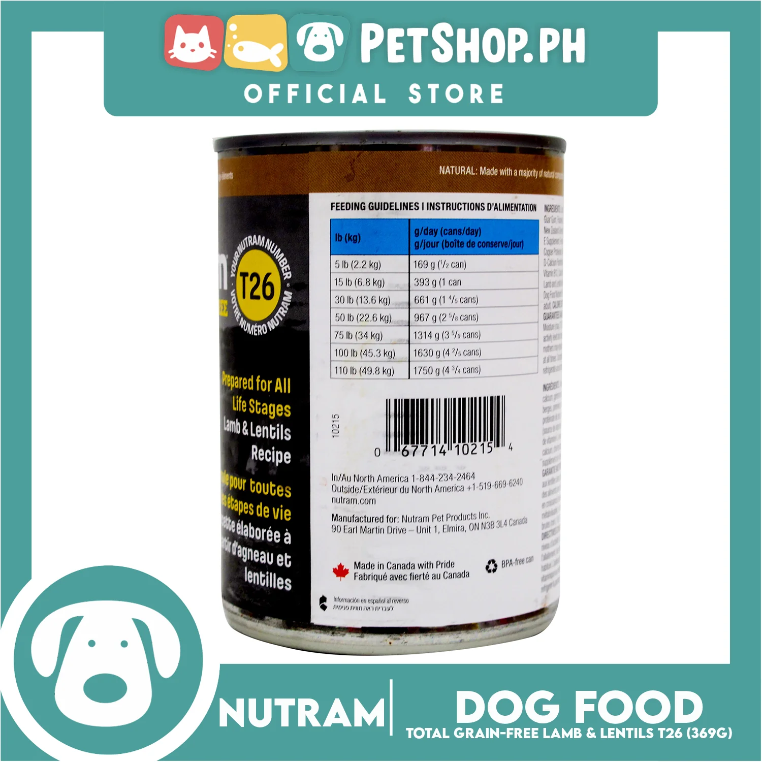 Nutram T26 Total Grain-Free Lamb and Lentils Recipe Dog Food - Image 2