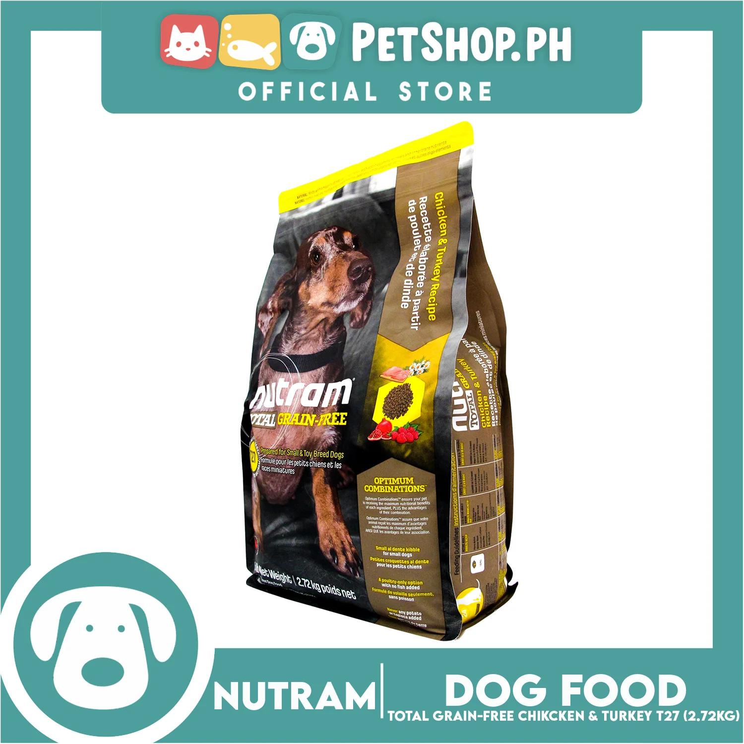 Nutram T27 Total Grain-Free Chicken & Turkey Dog Food - Image 2