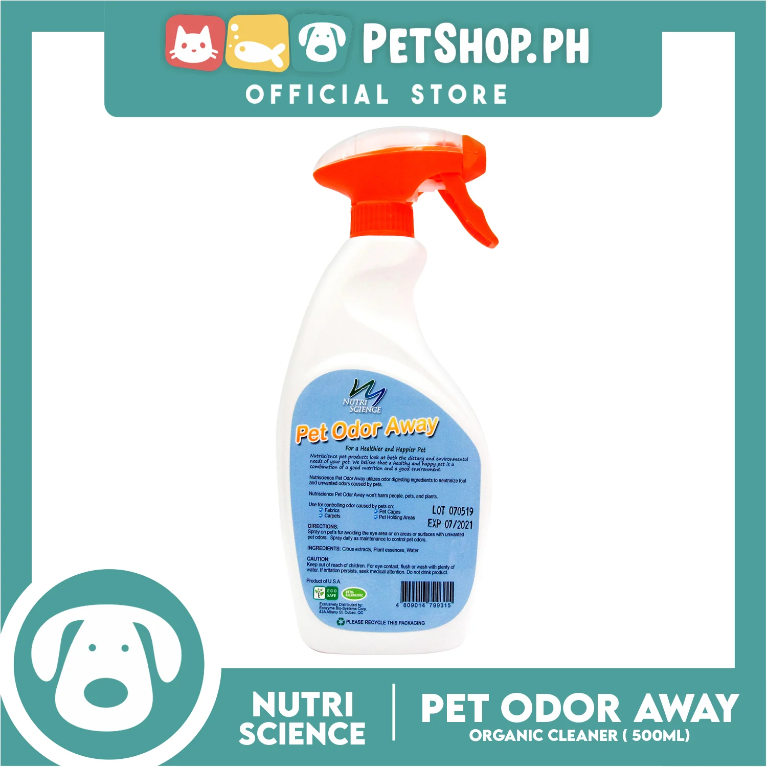 Nutri Science Pet Odor Away 500mL - Image 3