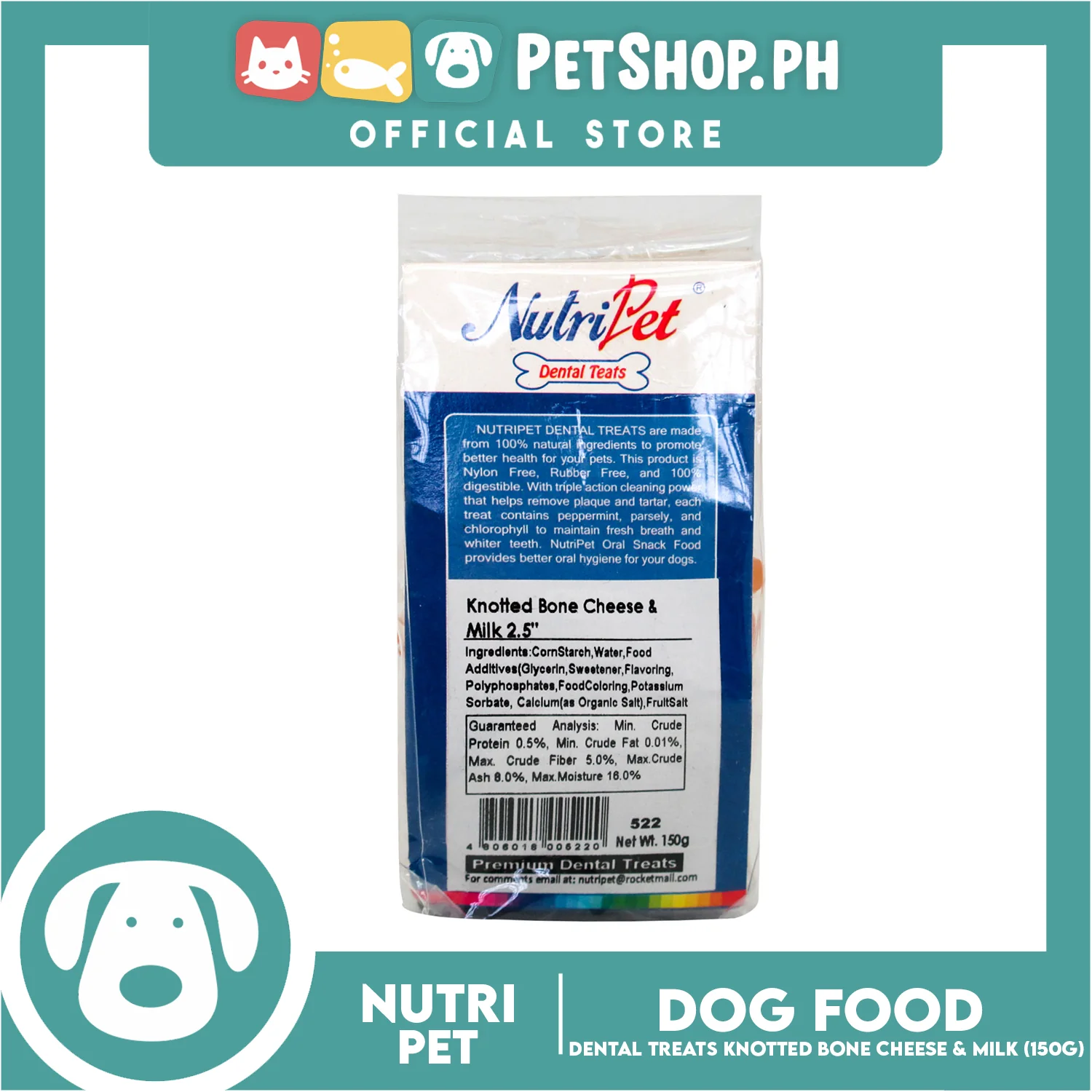 Nutripet Twist n' Knot Cheese and Milk-(522) 150g - Image 3