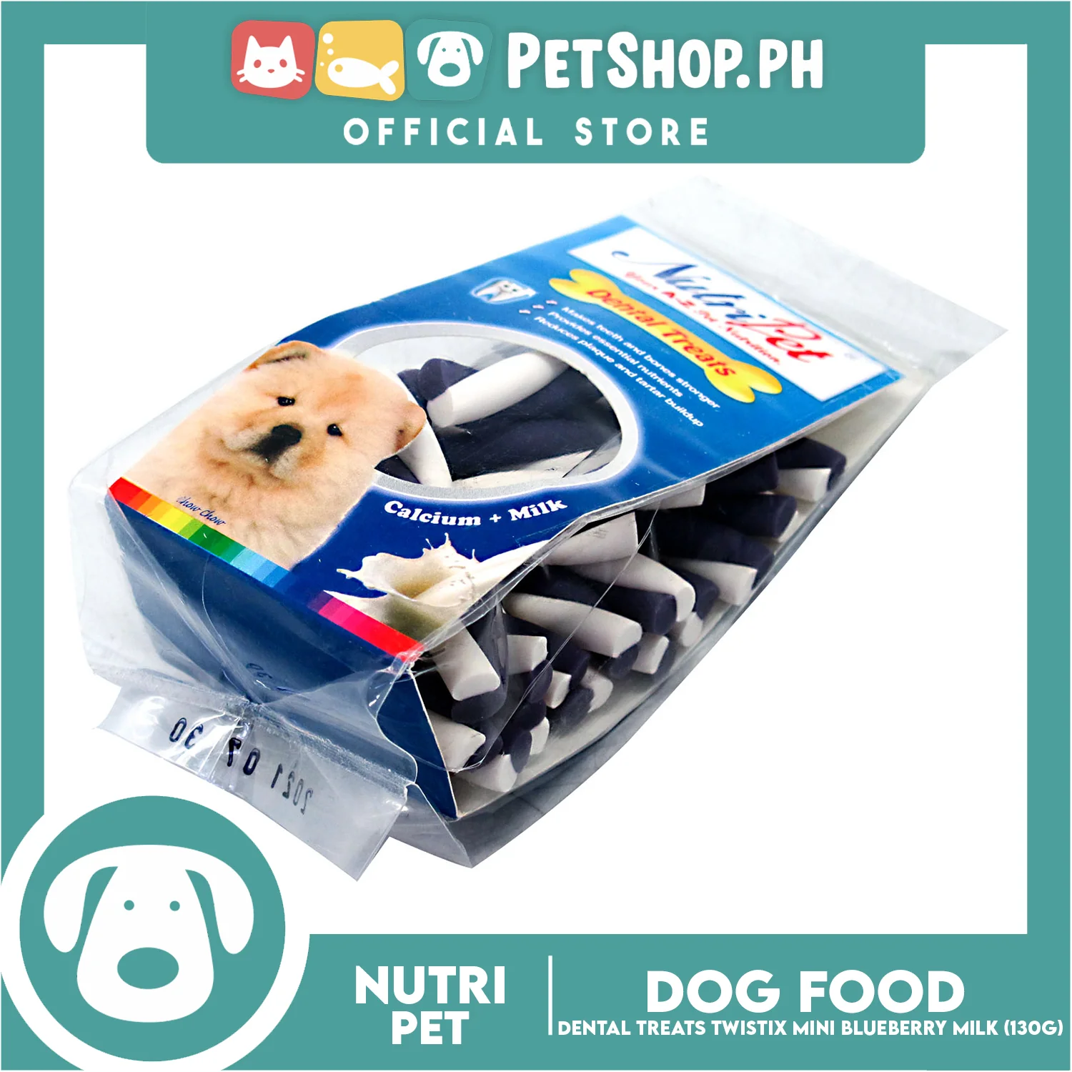 Nutripet Twistix Mini Blueberry and Milk-(516) 130g - Image 2