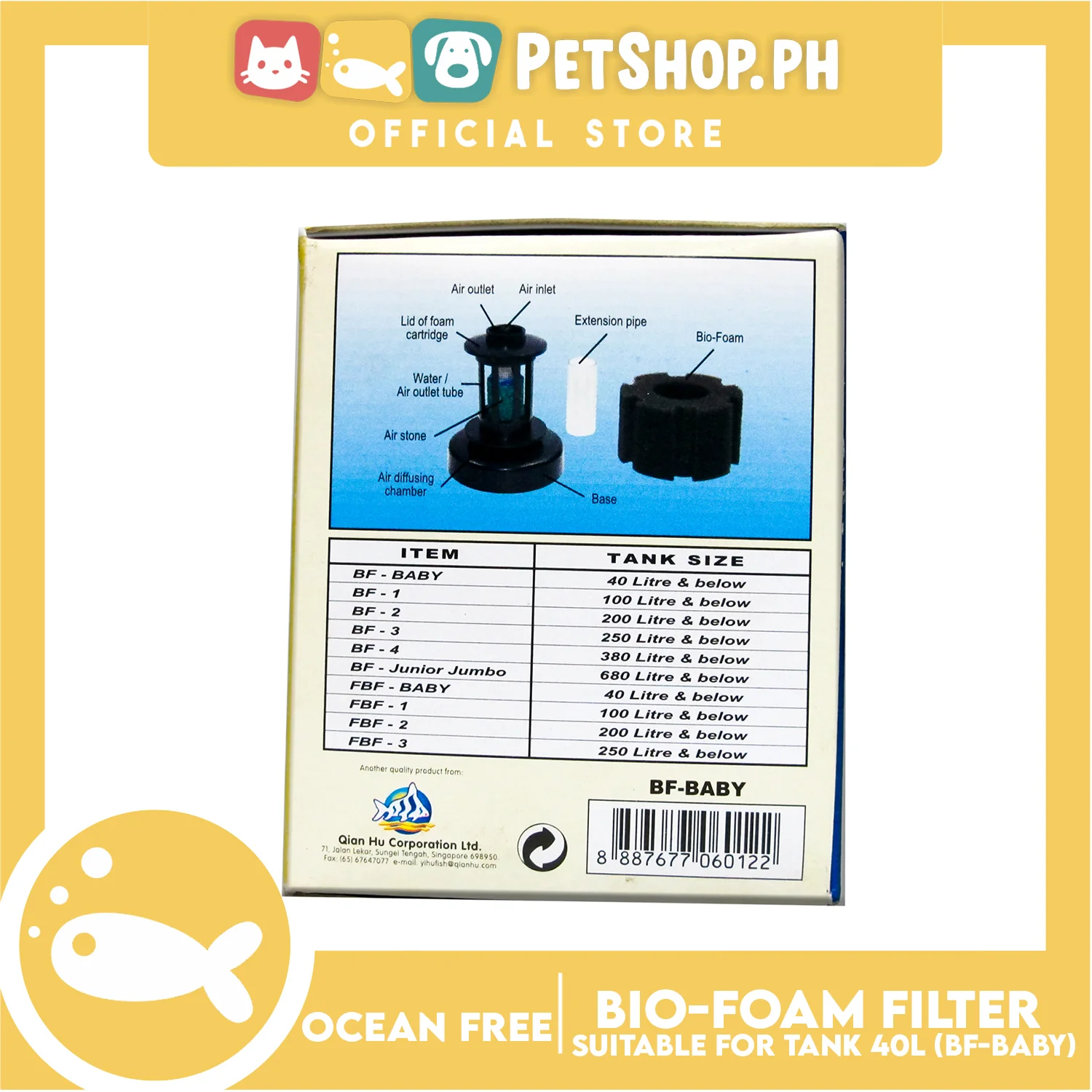 Ocean Free Super Baby Bio Foam Filter - Image 2