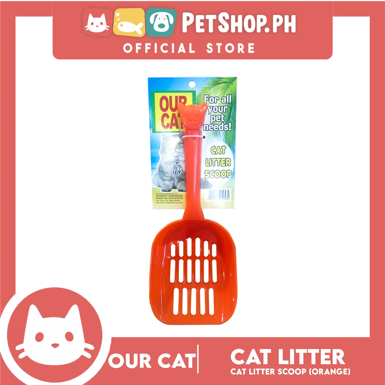 Our Cat Cat Litter Scoop (Orange)