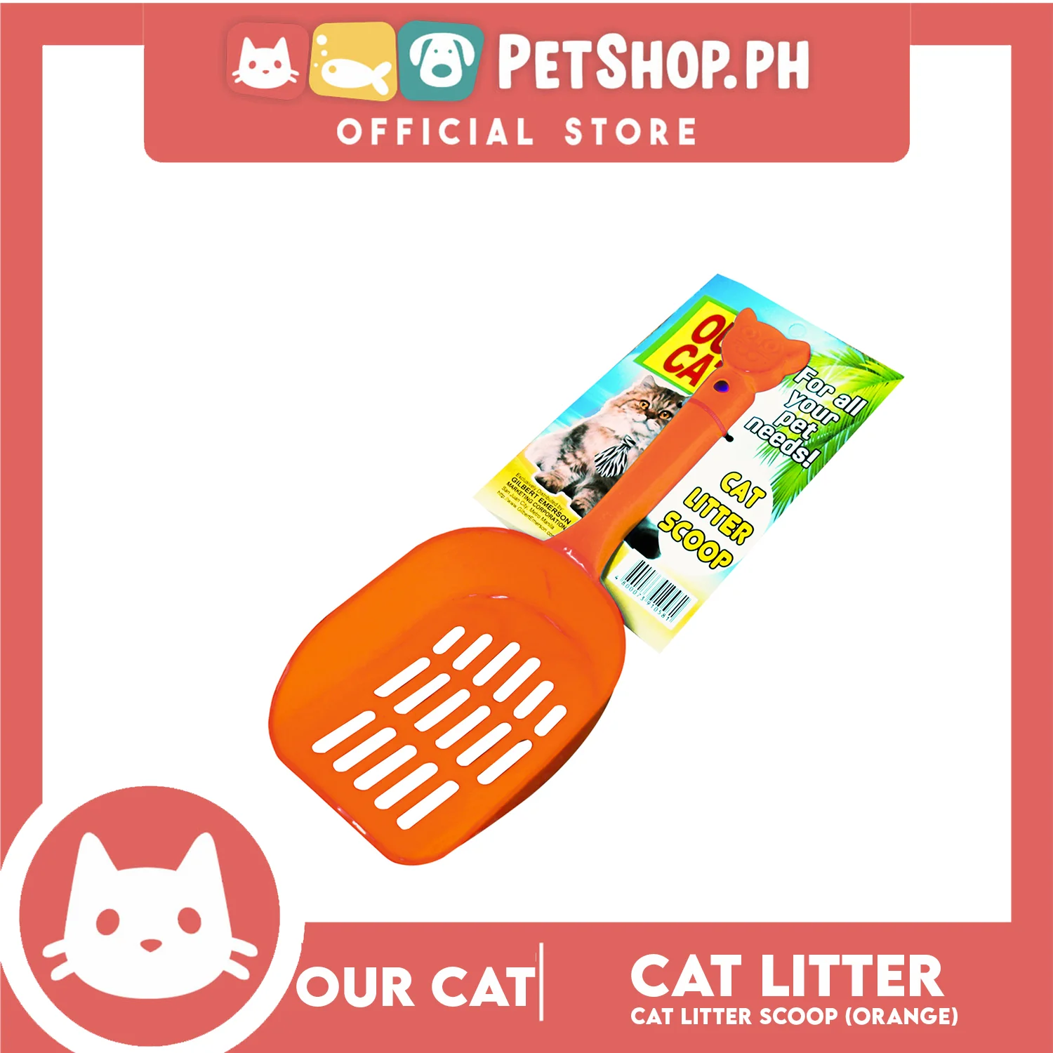 Our Cat Cat Litter Scoop (Orange) - Image 2