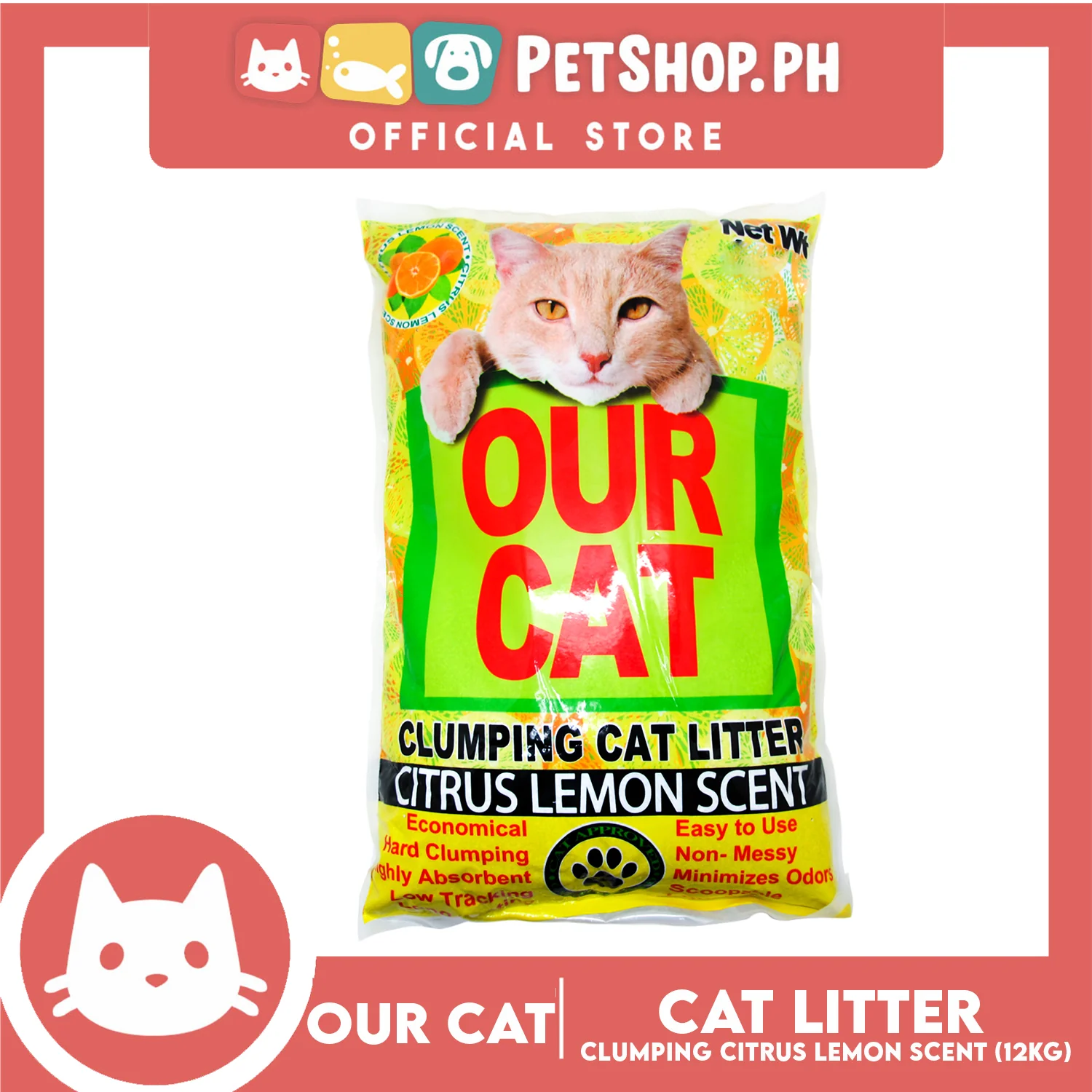 Our Cat Clumping Cat Litter Citrus Lemon Scent - Image 4