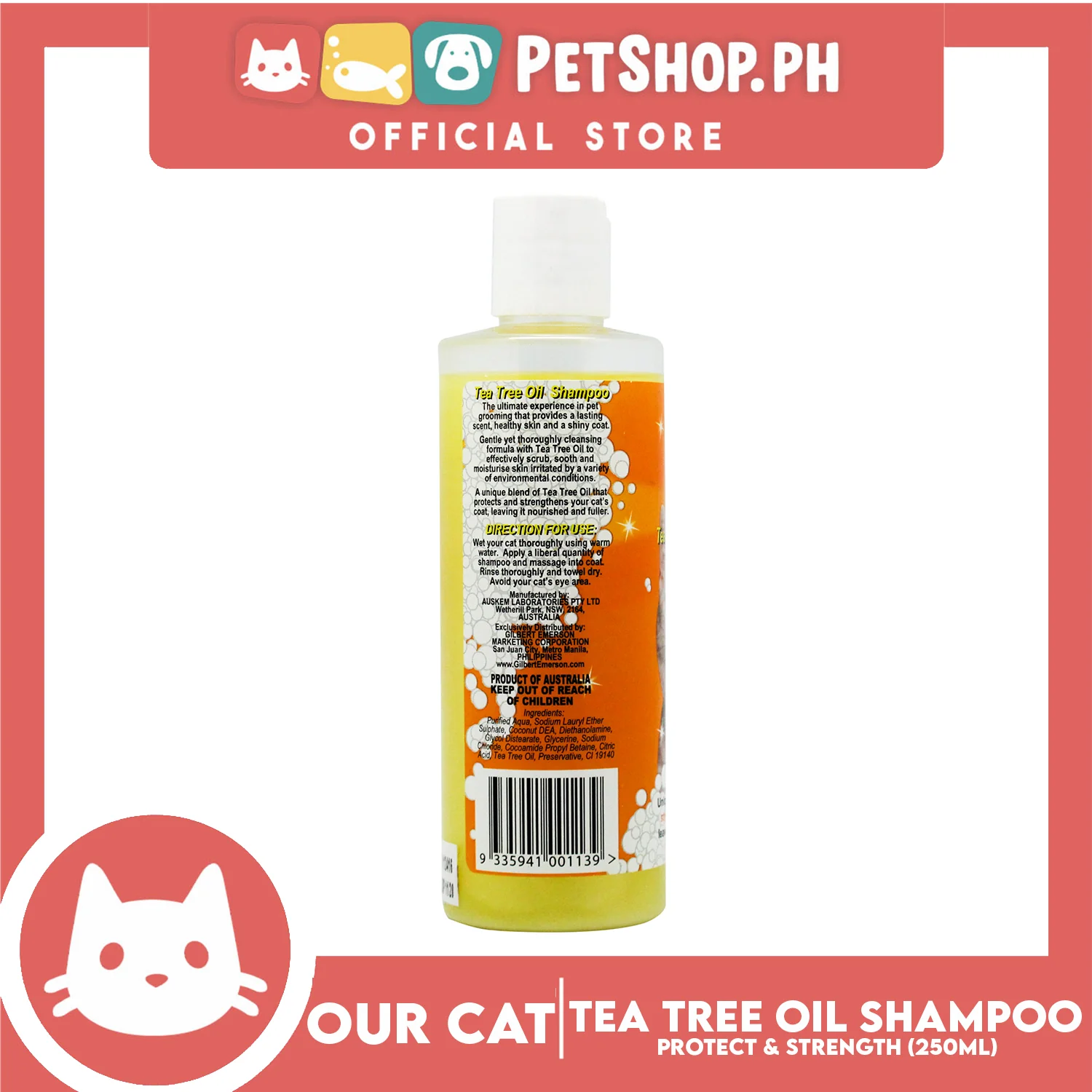 Our Cat Tea Tree Oil Shampoo 250mL - Image 3