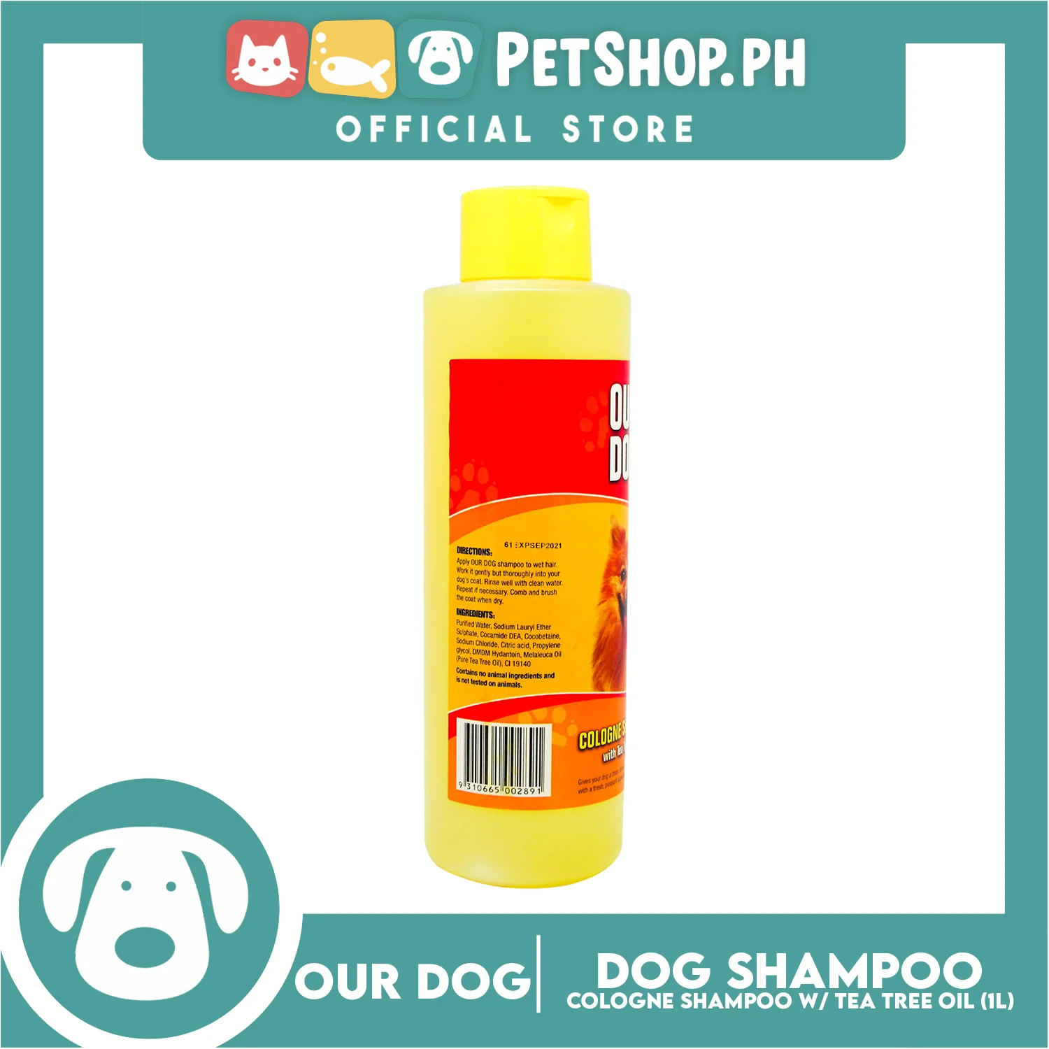 Our Dog Cologne Shampoo Tea Tree 1L - Image 3