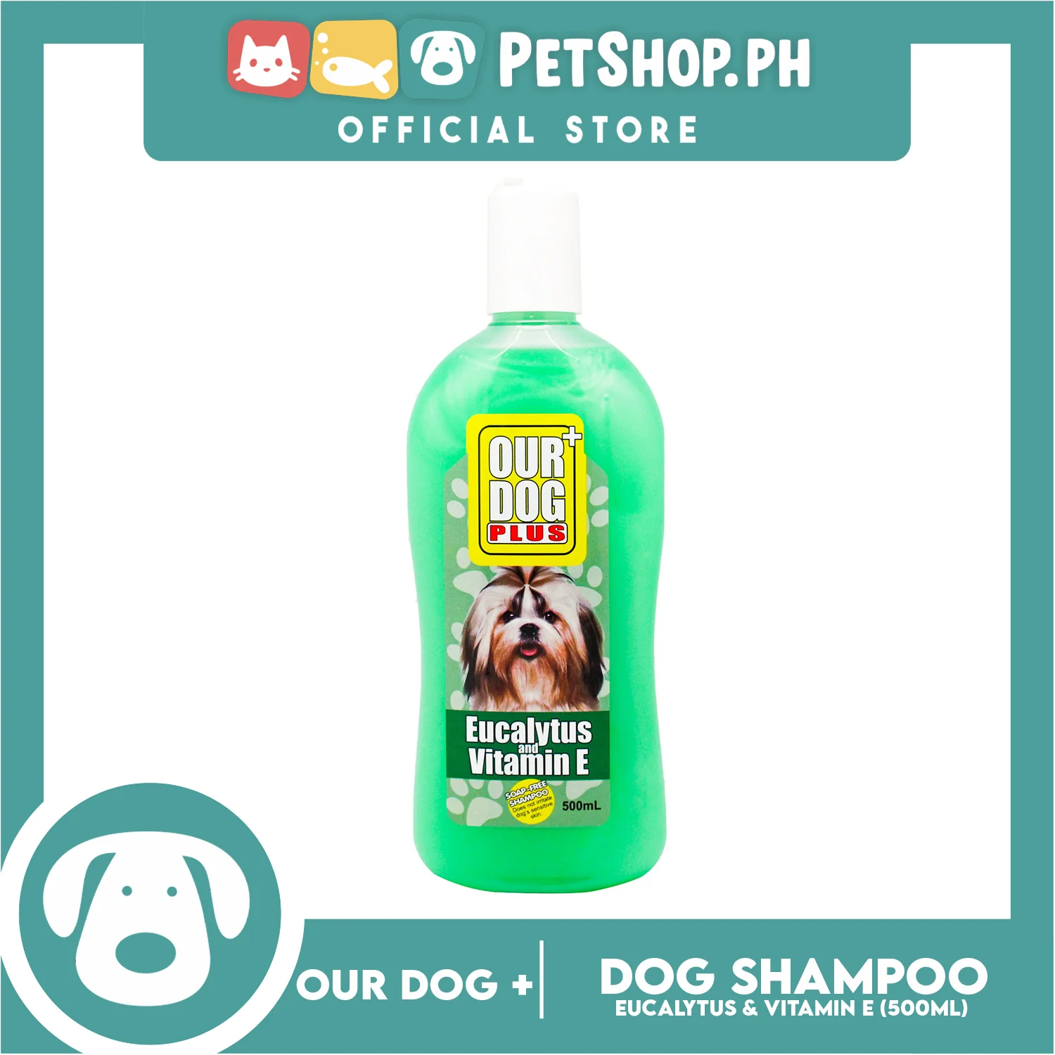 Our Dog Plus Eucalyptus and Vitamin E Dog Shampoo 500ml - Image 3