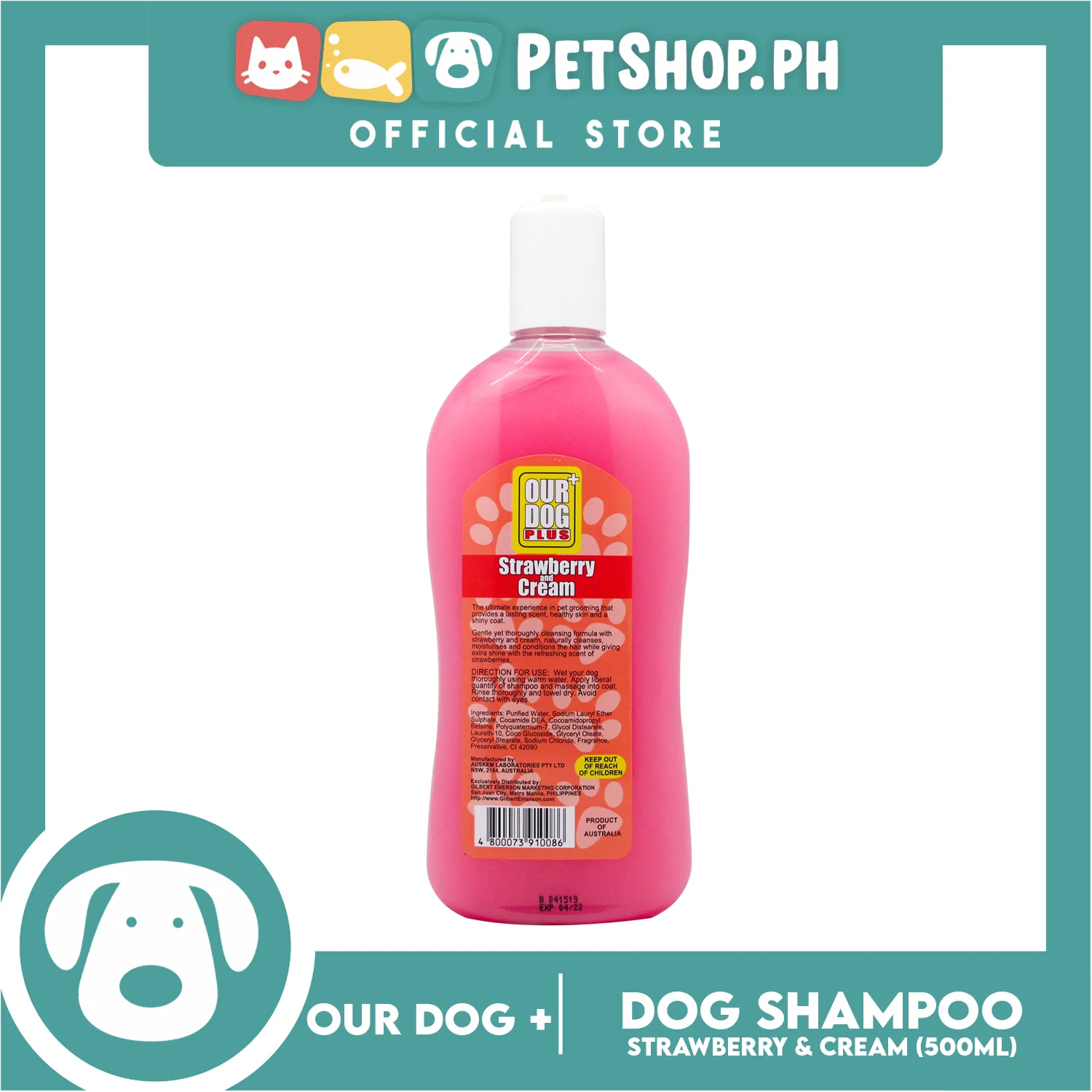 Our Dog Plus Strawberry and Cream Shampoo - Image 2