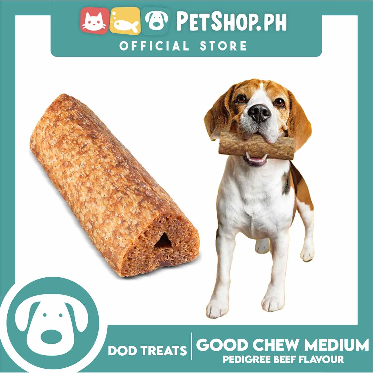 Pedigree Good Chew For Medium Dogs 10-25kg (Beef Flavor) Easily Digestible, Tooth Friendly, Deliciously Long Lasting Chew, Rawhide Free, Dog Chews, Dental Treats - Image 4