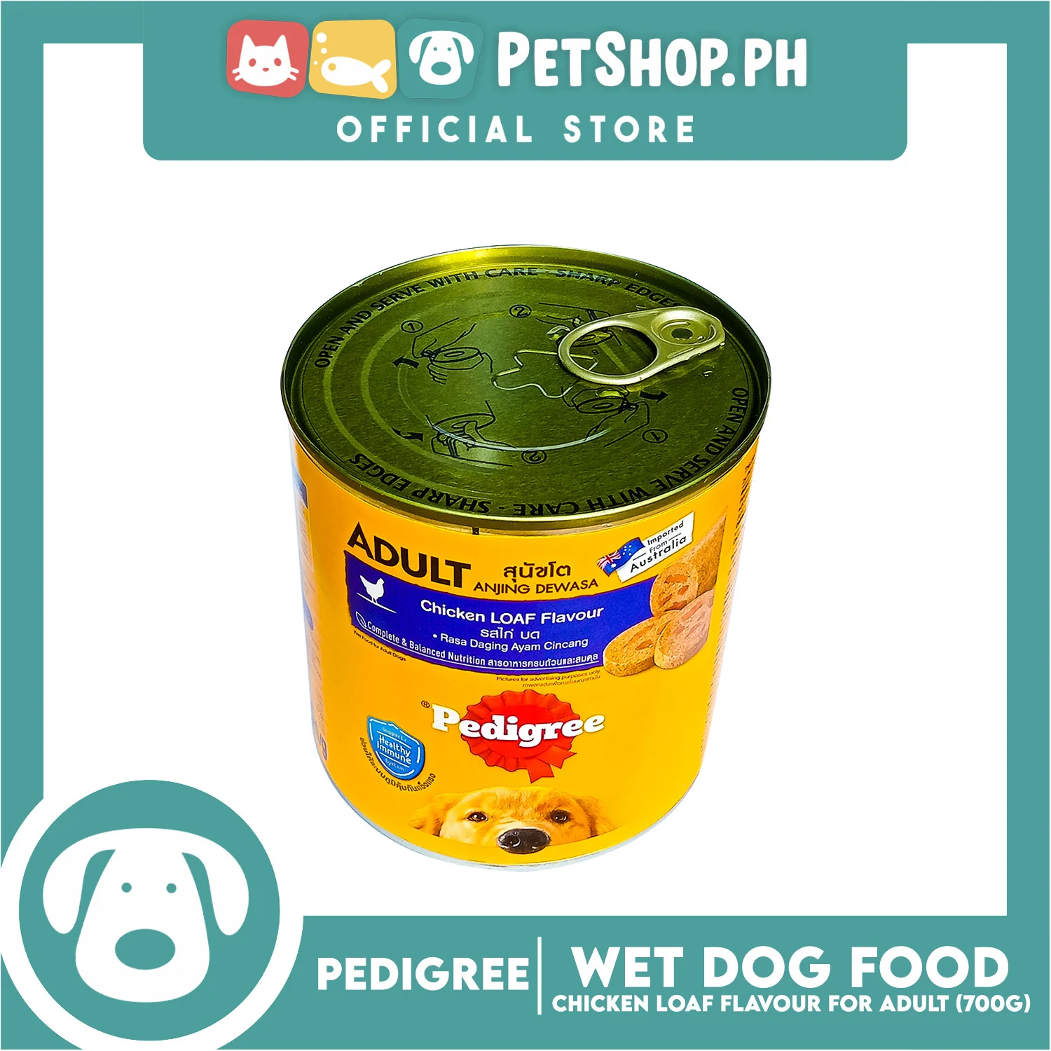 Pedigree Chicken Loaf Flavour 700g For Adult, Canned Dog Food - Image 4