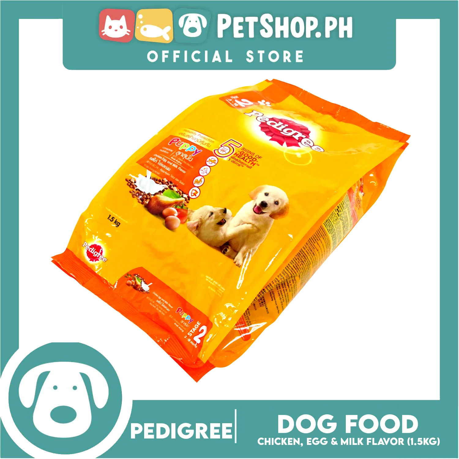 Pedigree Puppy Chicken Egg and Milk Flavor 1.5kg for Puppies Immunity Protection - Image 4