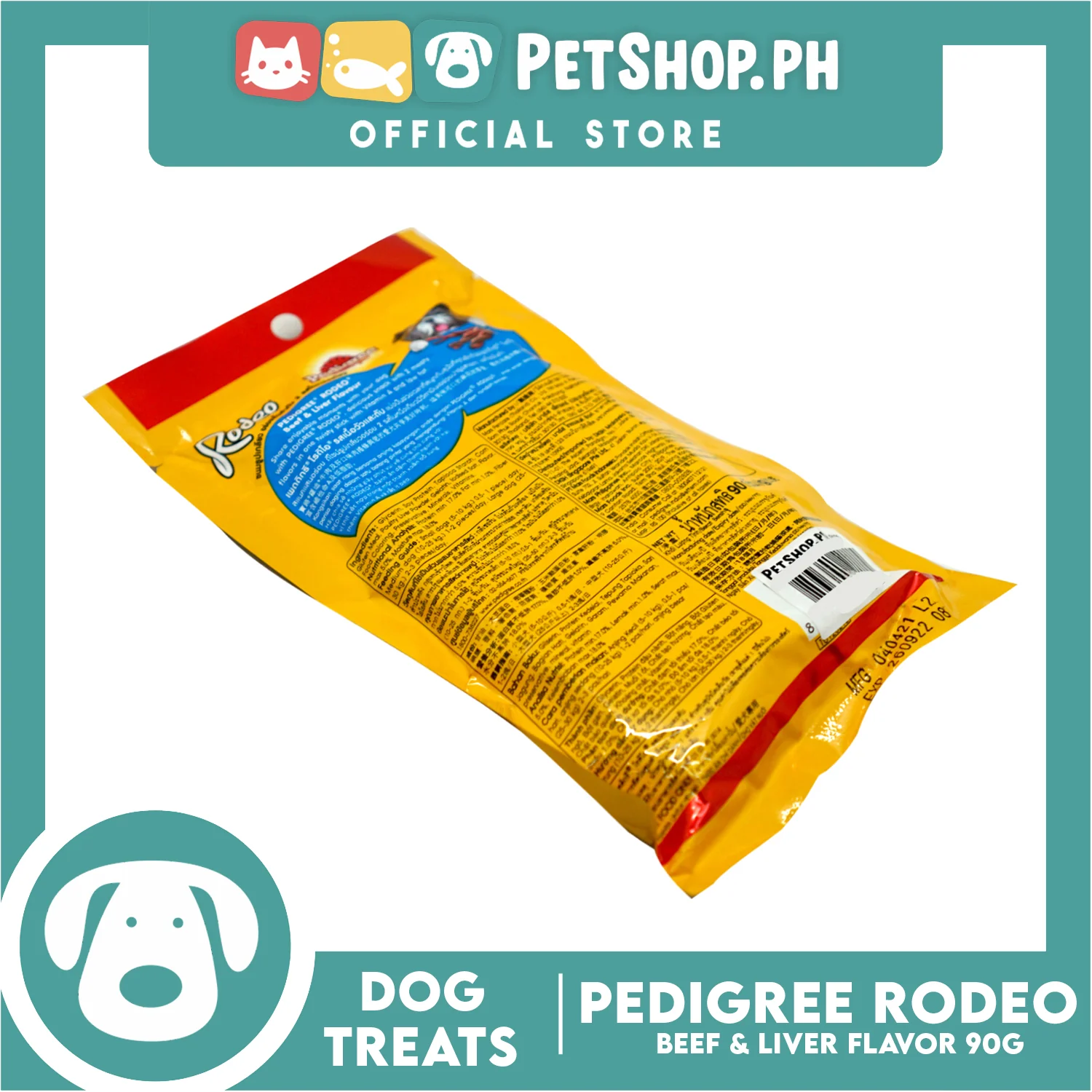 Pedigree Rodeo Beef and Liver Flavor 90g - Dog Treats, Twist Stick - Image 3