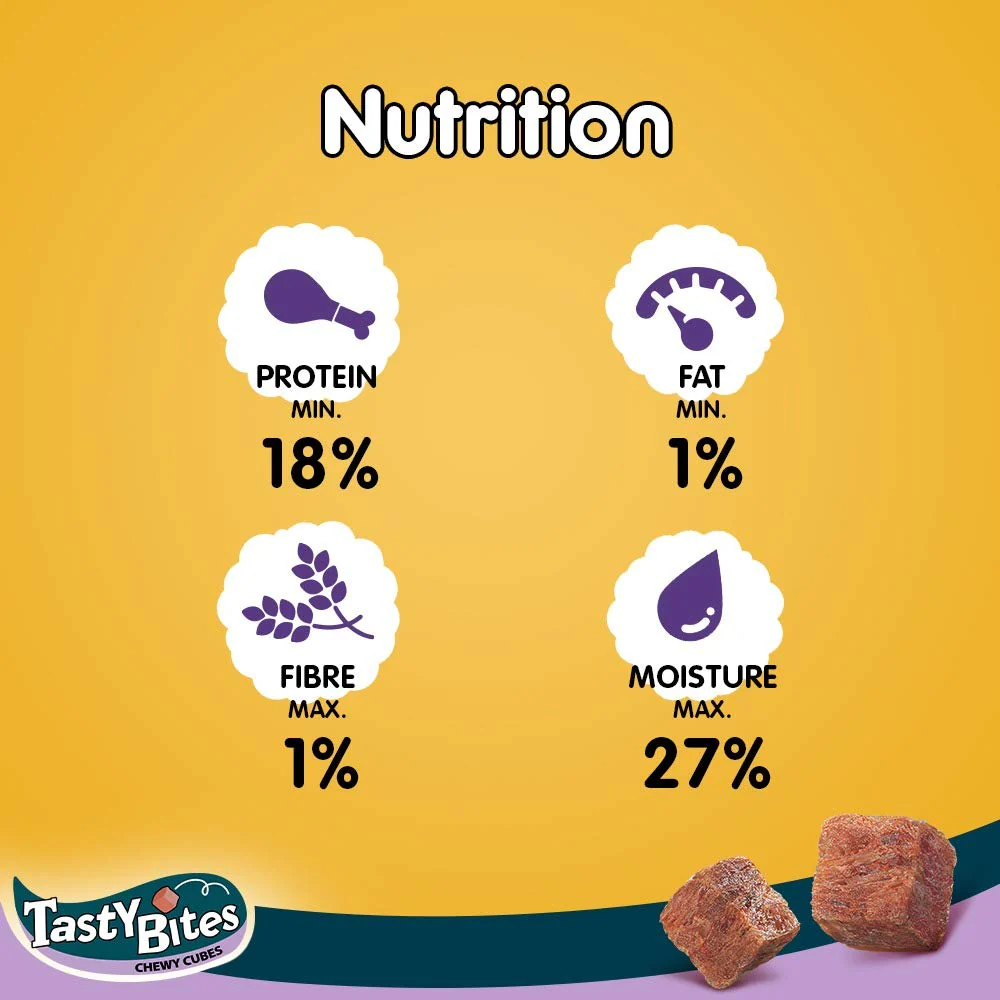 Pedigree Tasty Bites Chewy Cubes Lamb Flavor 50g - Image 7