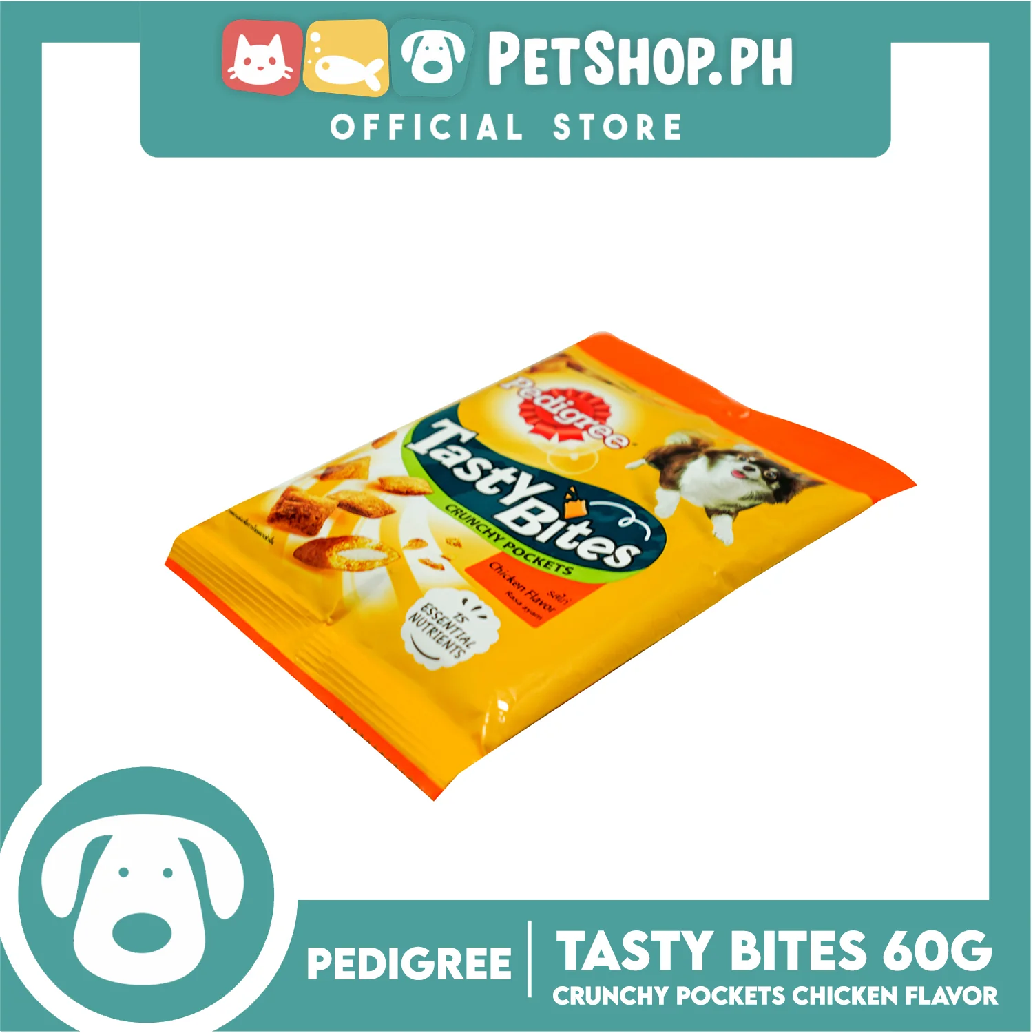 Pedigree Tasty Bites Crunchy Pockets Chicken Flavor 60g - Image 2