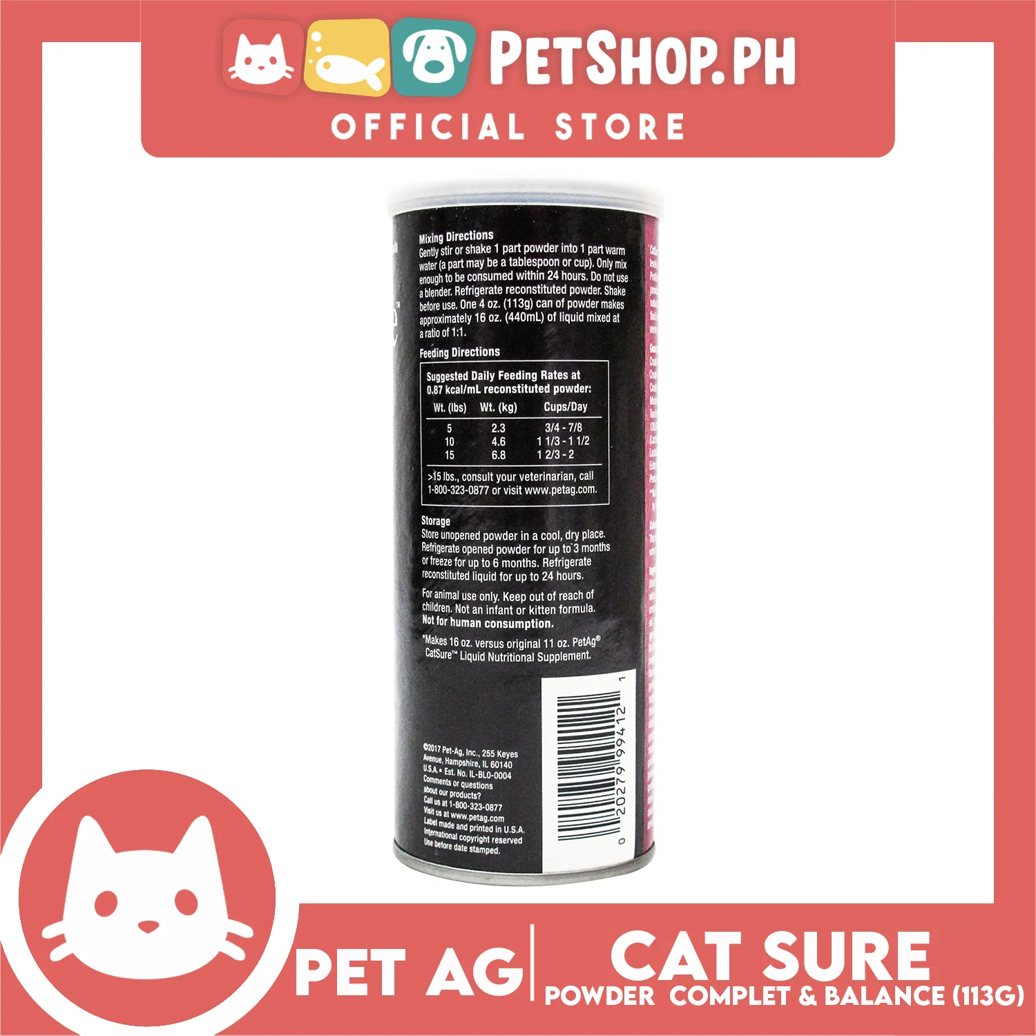 Pet Ag Cat Sure Powder 4oz - Image 3